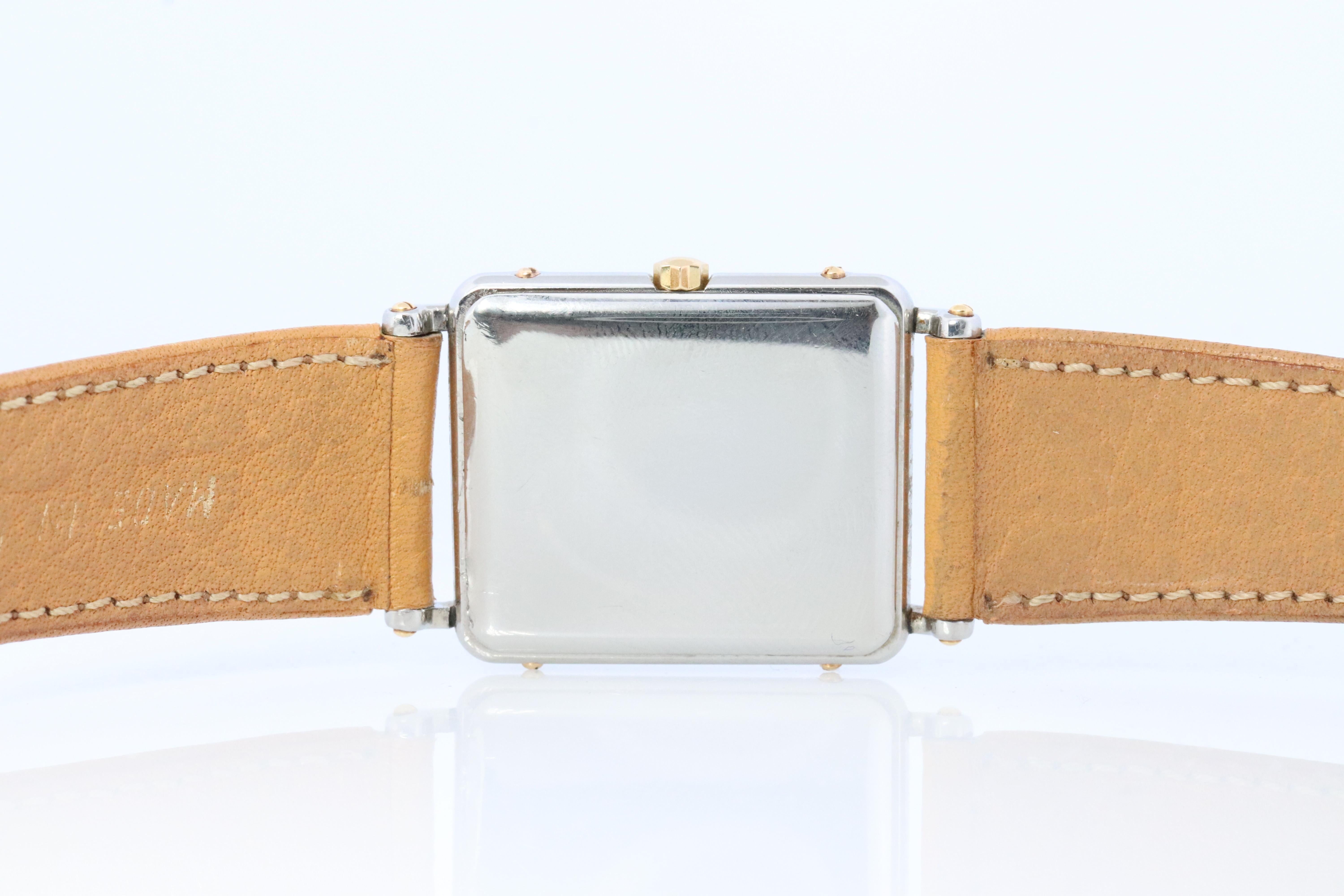 Uhr von Tiffany und Co. Alexis Barthelay Tiffany Tank Quarz 18k Edelstahl Uhr. 2