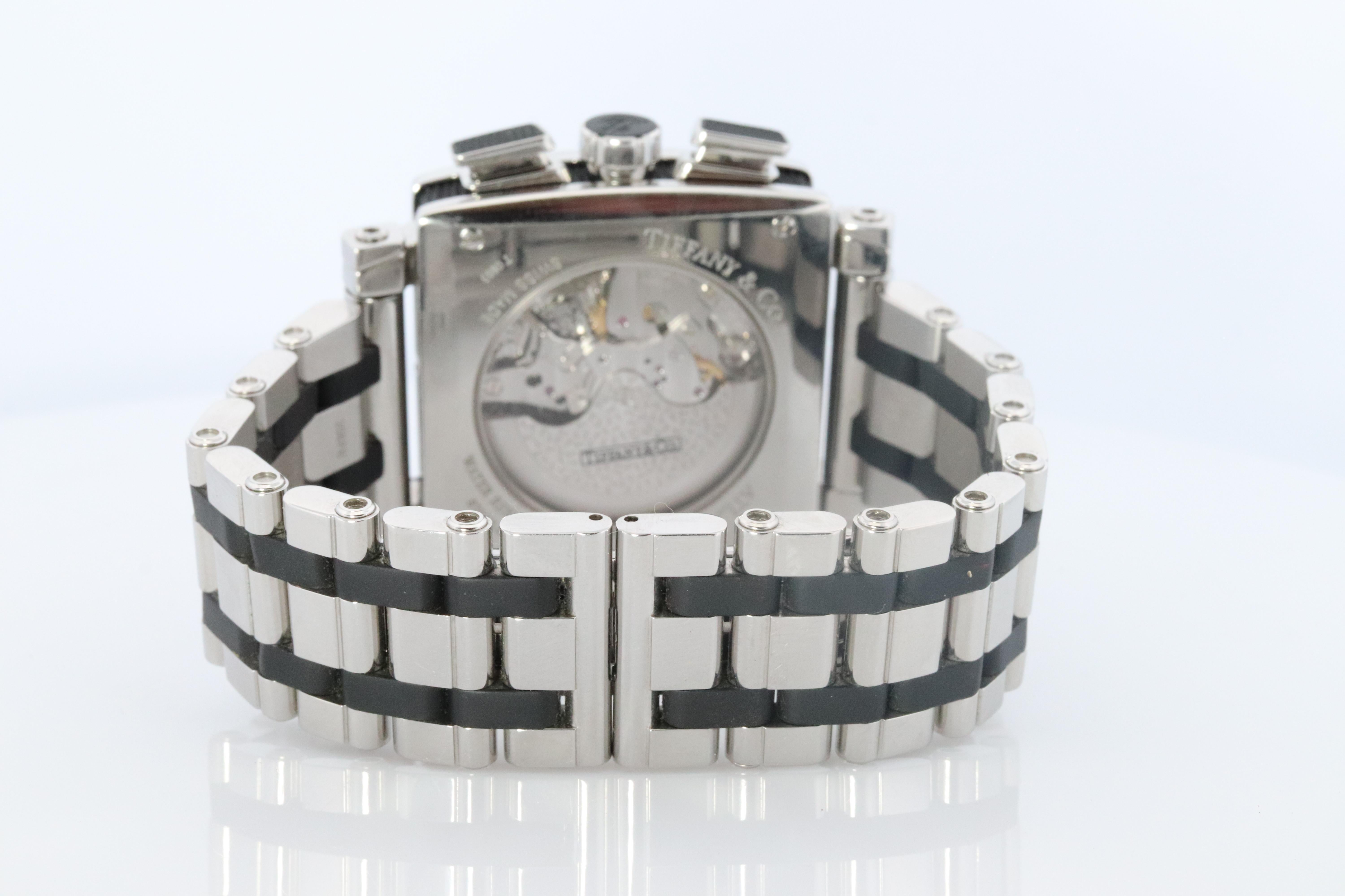 Tiffany and Co Watch. Automatic Tiffany Atlas T0803 Chronograph Mens Watch. For Sale 2