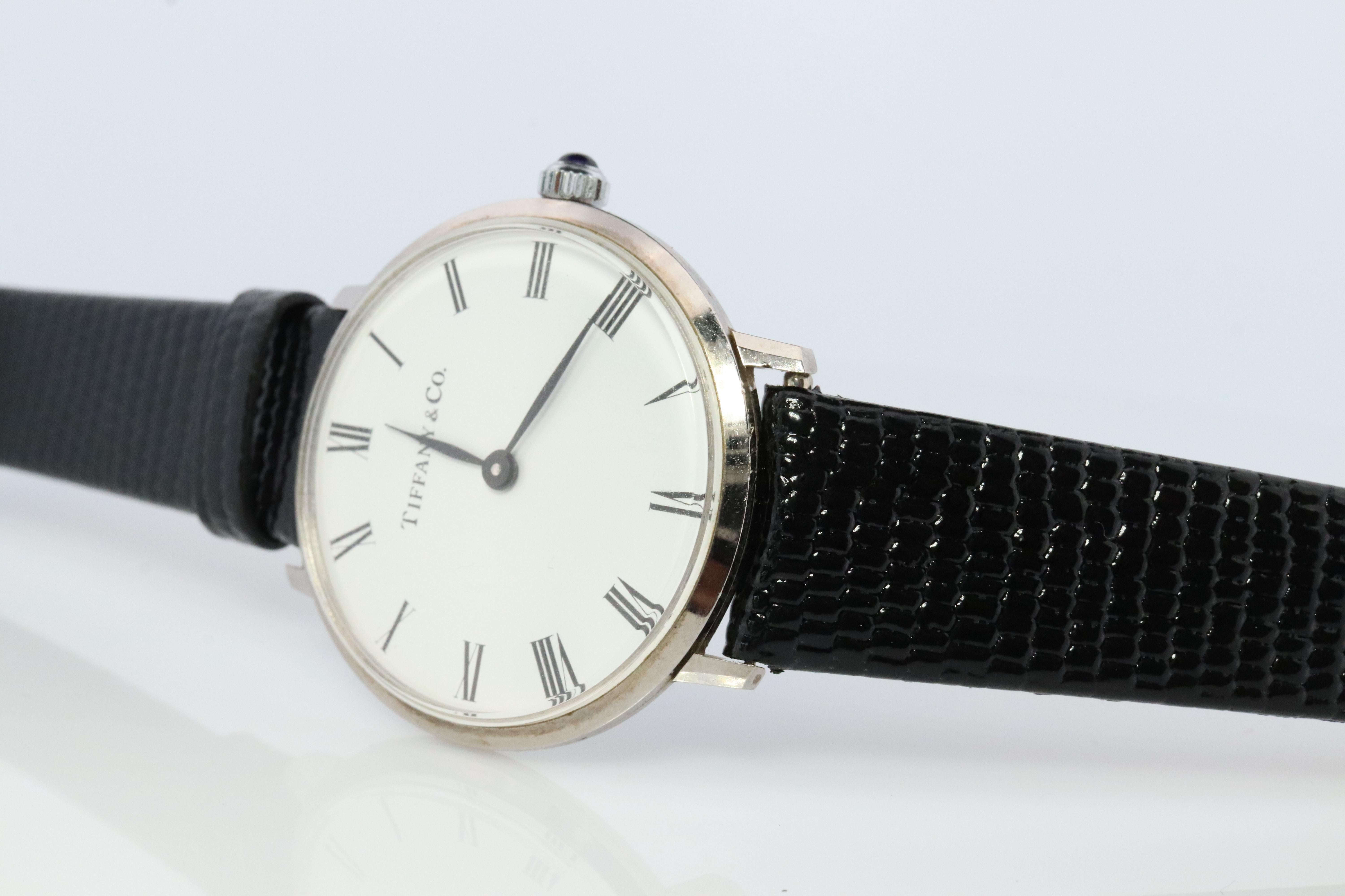 Uhr von Tiffany und Co. Runde Full Manual Mechanical Armbanduhr. 1970er Jahre. (Moderne)