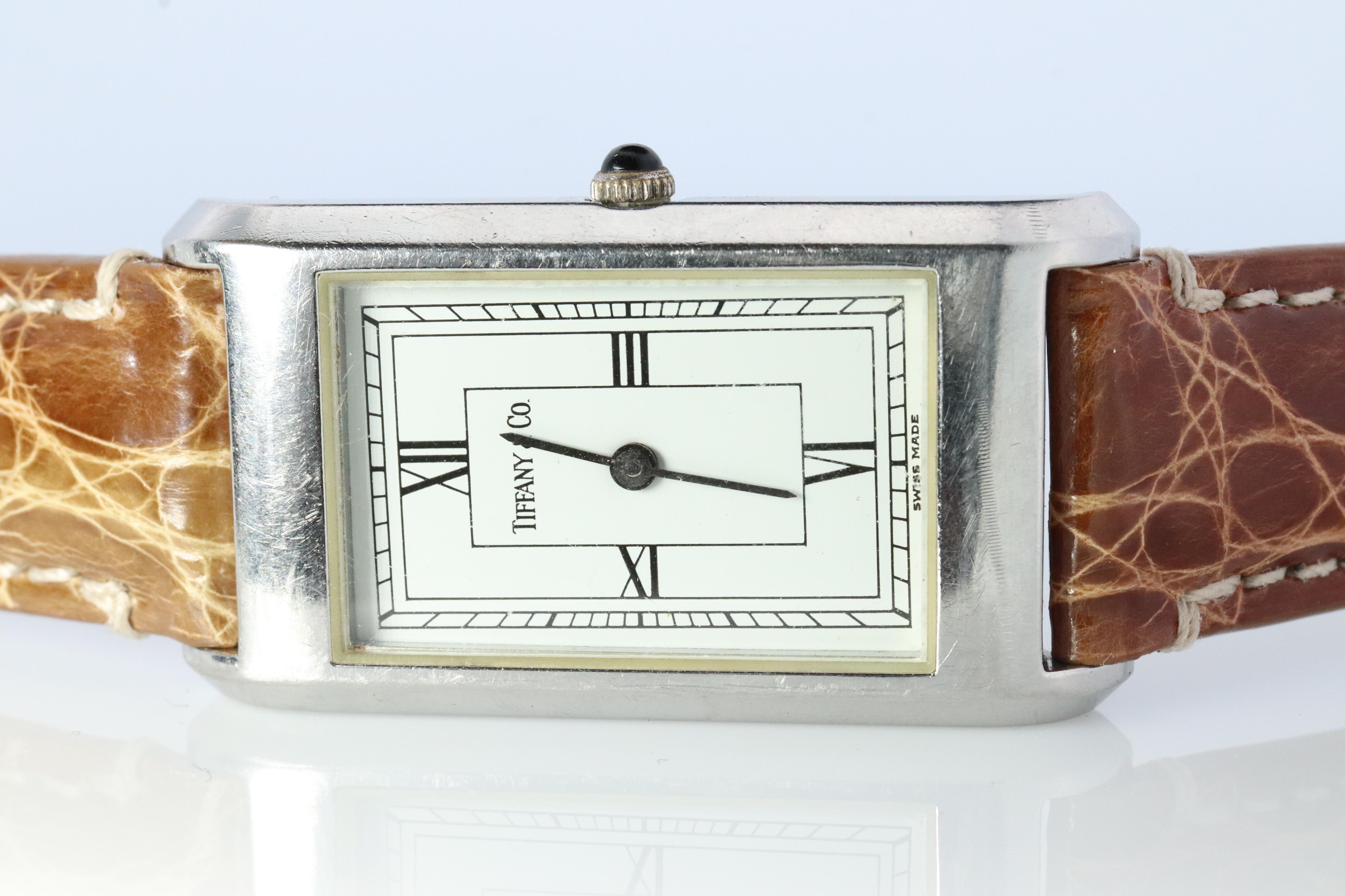 Femenino o masculino Reloj Tiffany & Co. Reloj de cuarzo Tiffany Tank. T&CO Clásica Americana.