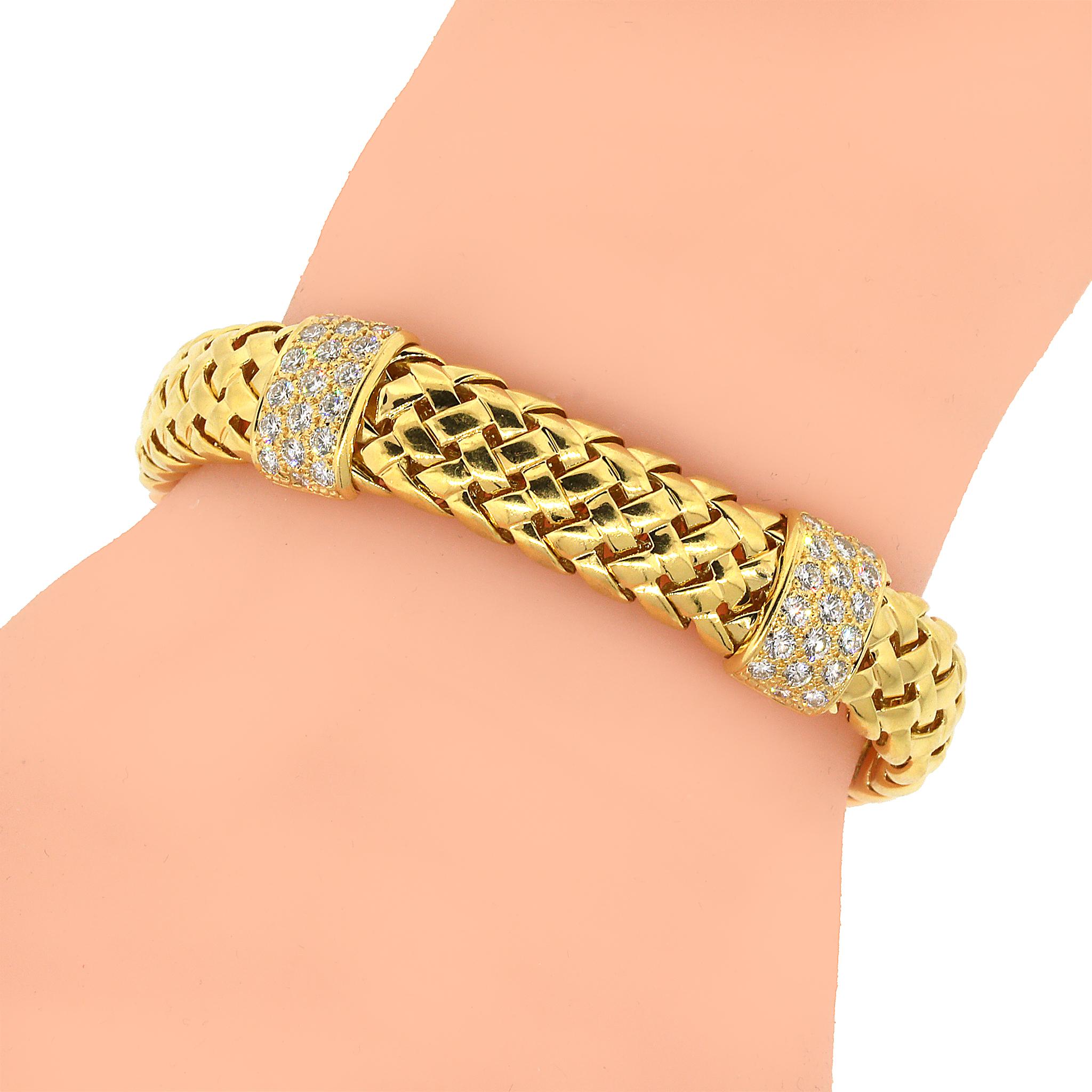 Tiffany and Co. Woven Link Vannerie Diamond Bracelet 1