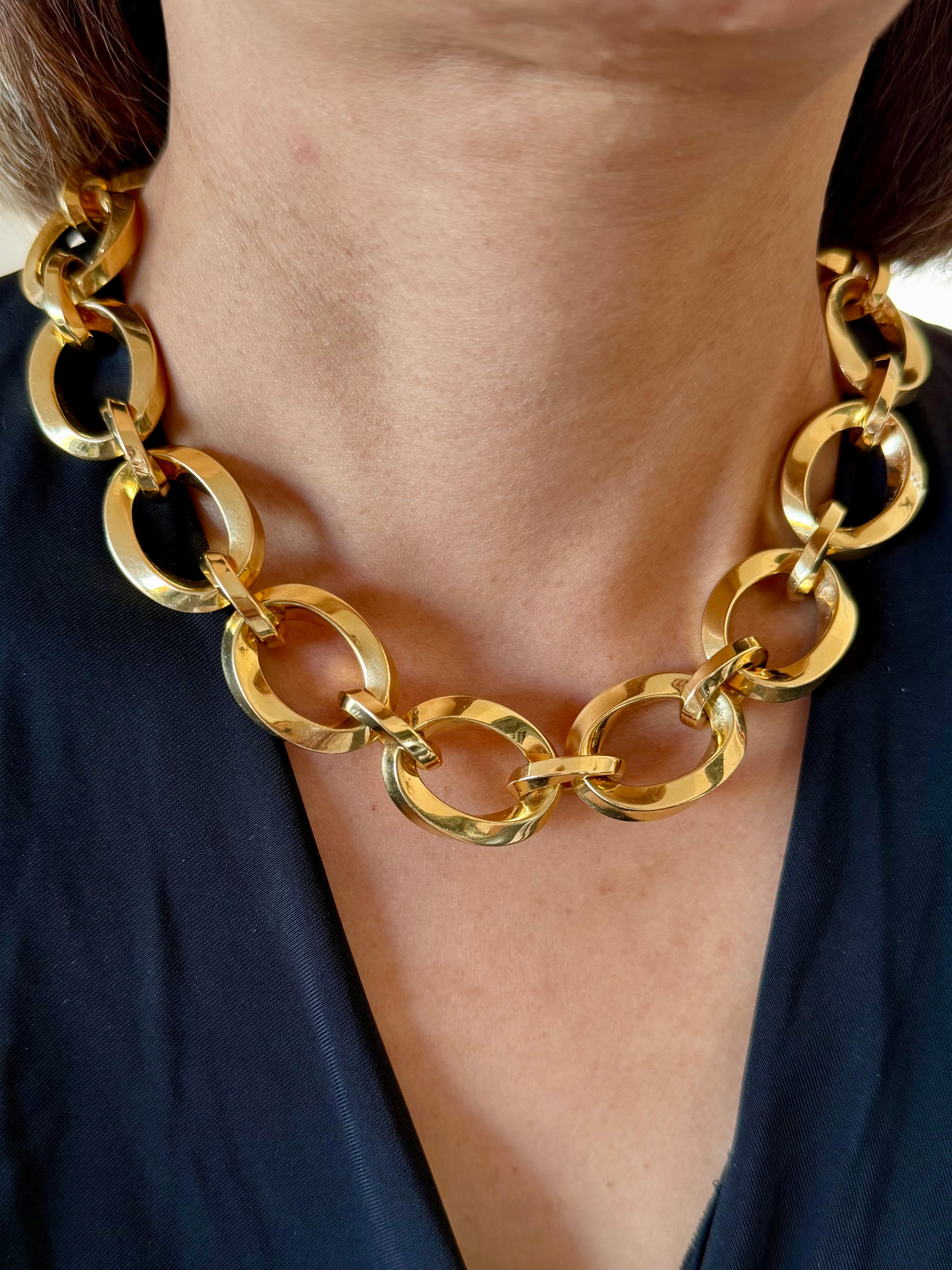 Tiffany & Co Collier à maillons en or jaune Bon état - En vente à Beverly Hills, CA