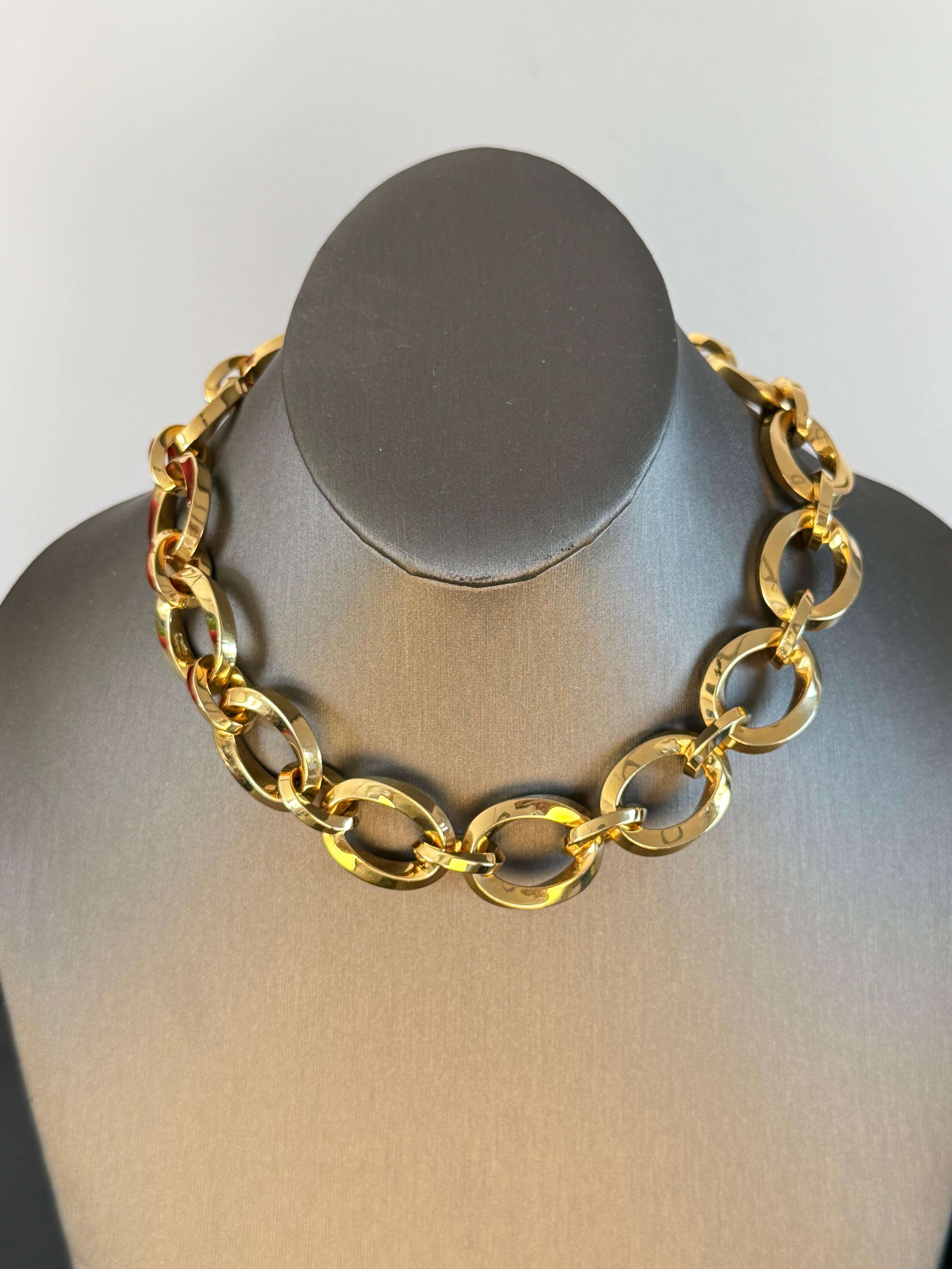 Tiffany & Co Collier à maillons en or jaune Unisexe en vente