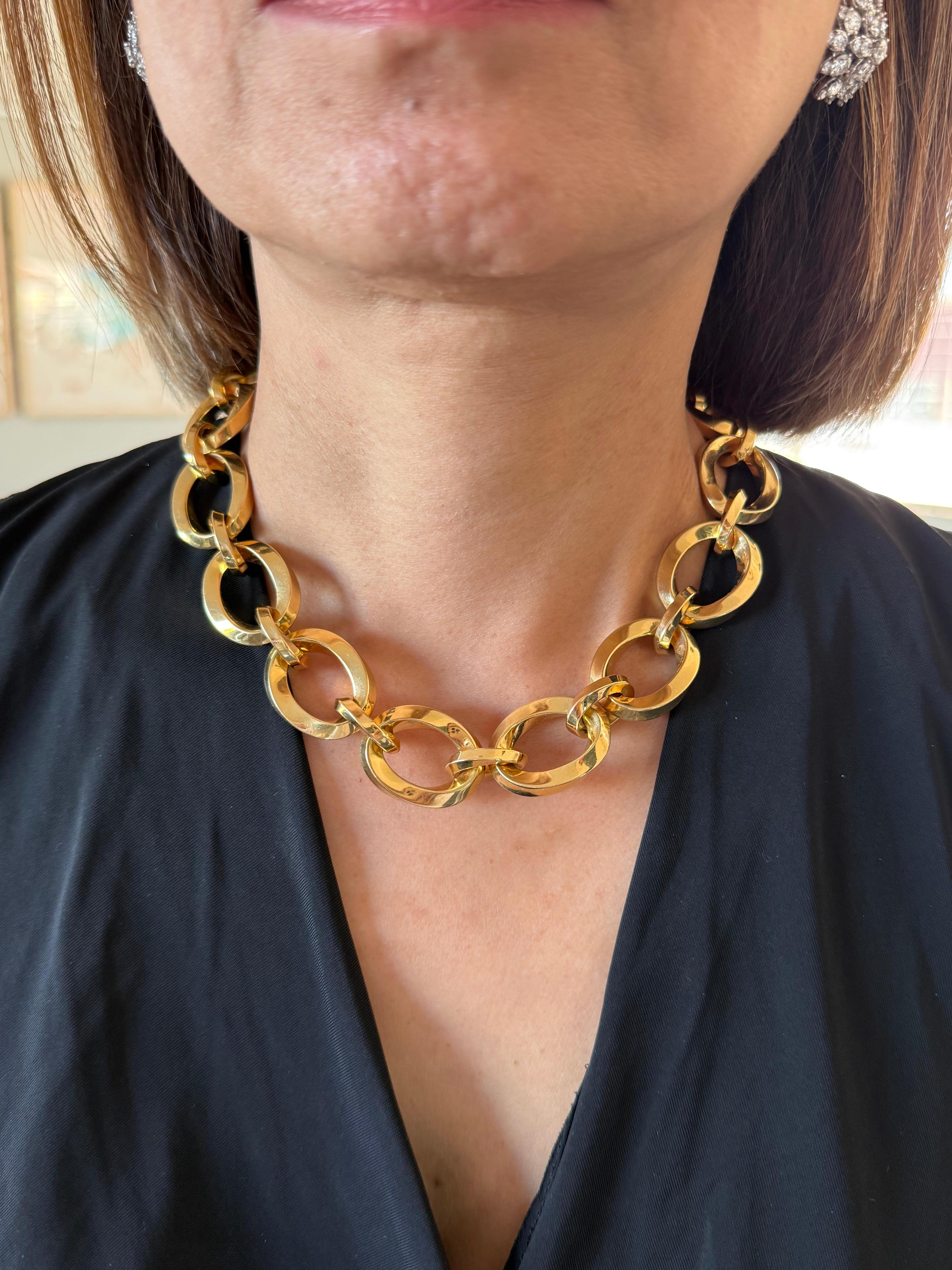 Tiffany & Co Collier à maillons en or jaune en vente 5