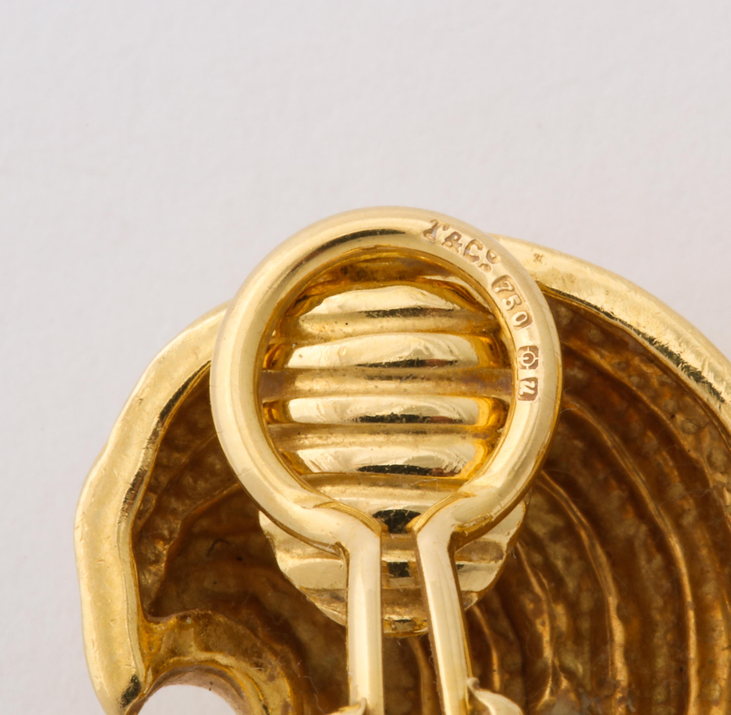 Tiffany & Co. Yellow Gold Wave Earclips 3