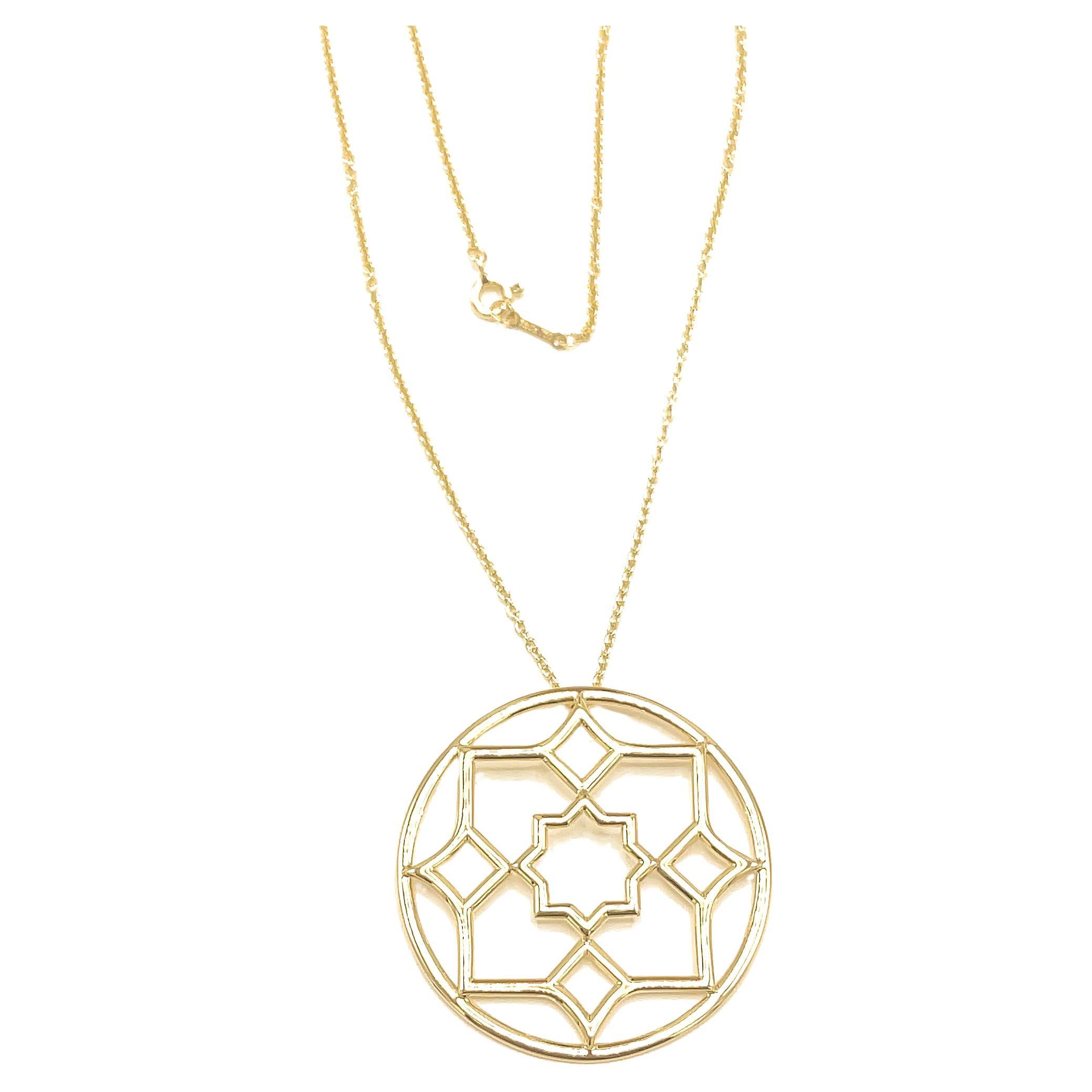 Tiffany and Co. Zellige Medallion Pendant Necklace