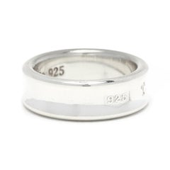 Tiffany and Company 1837 Wide Band Ring, Sterling Silver, Silver
