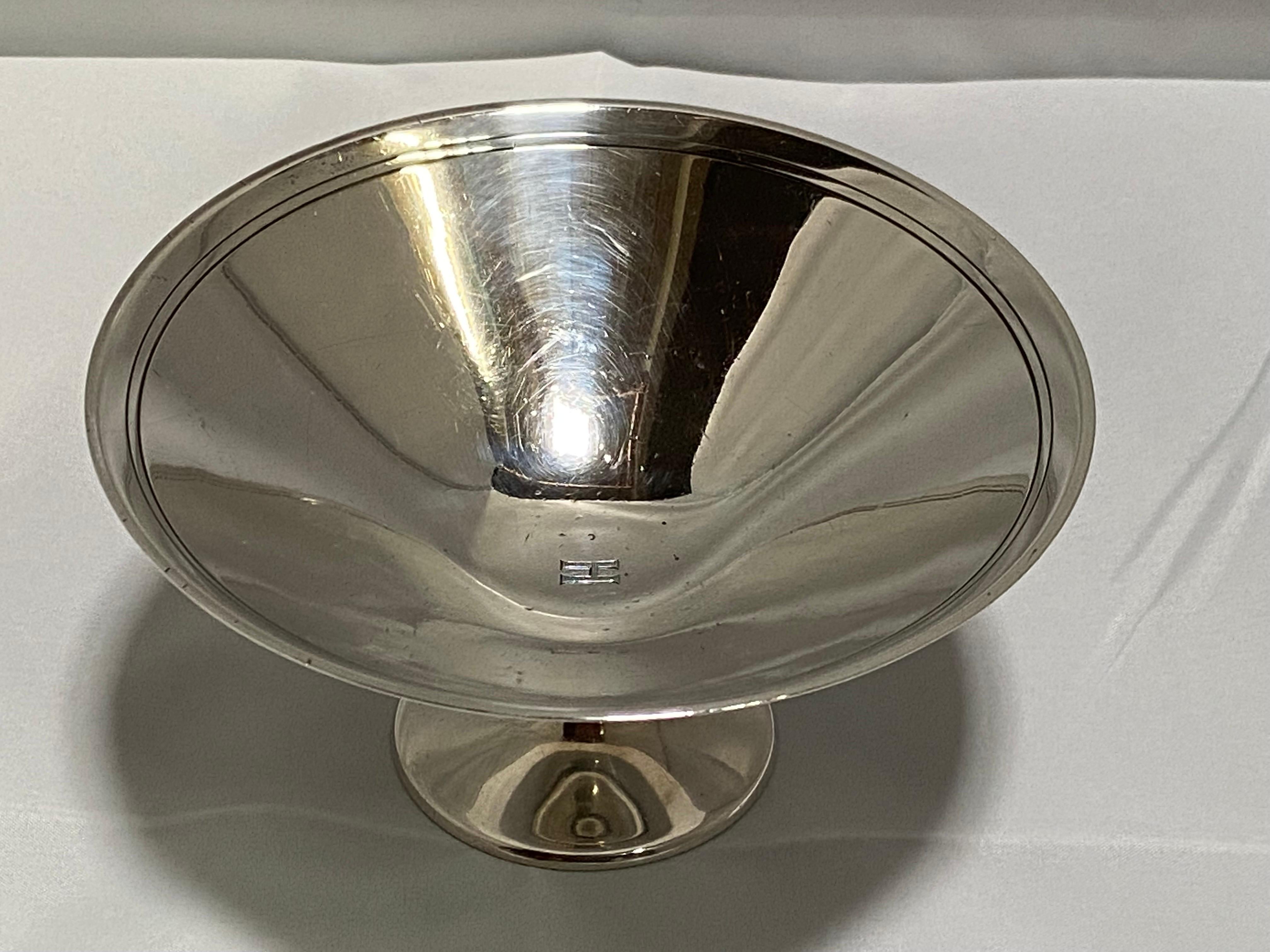 20th Century Tiffany and Company 1940's Sterling Silver Footed Bowl or Compote Dish For Sale
