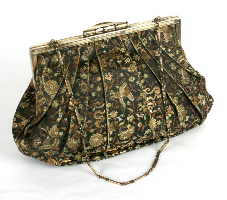 Tiffany and Company Art Deco Chinese Brocade Evening Bag For Sale at 1stDibs