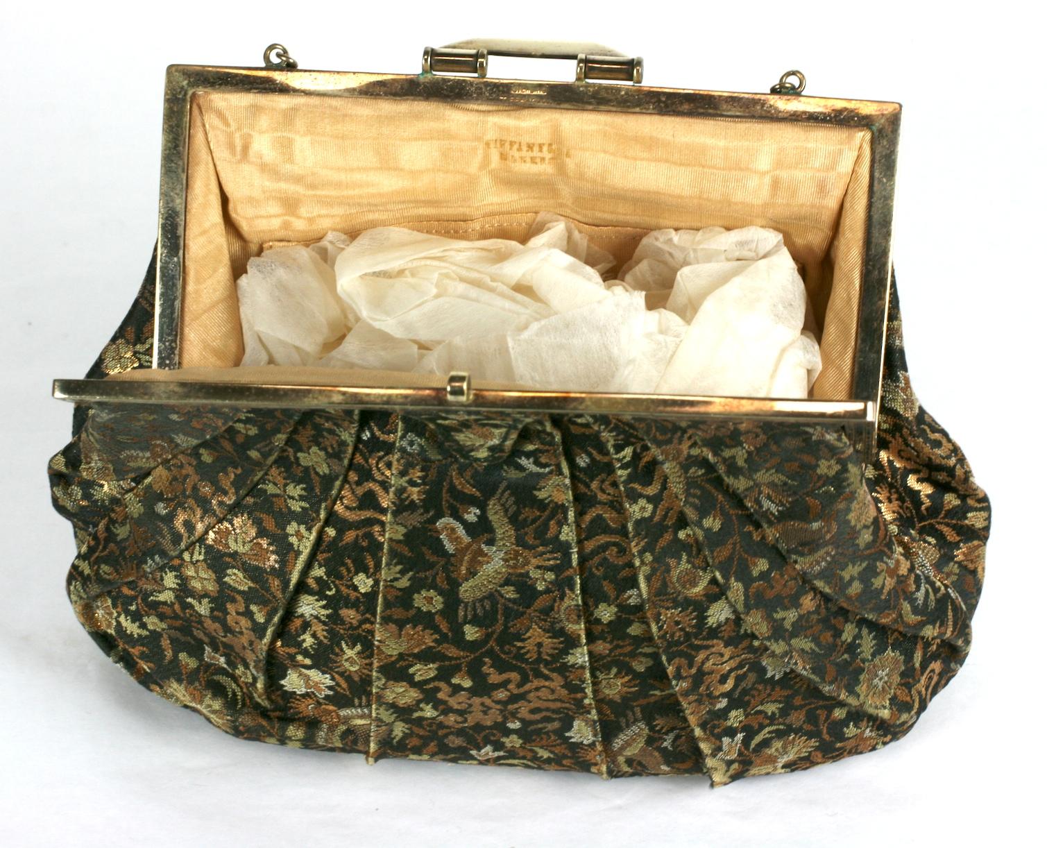 Women's Tiffany and Company Art Deco Chinese Brocade Evening Bag For Sale