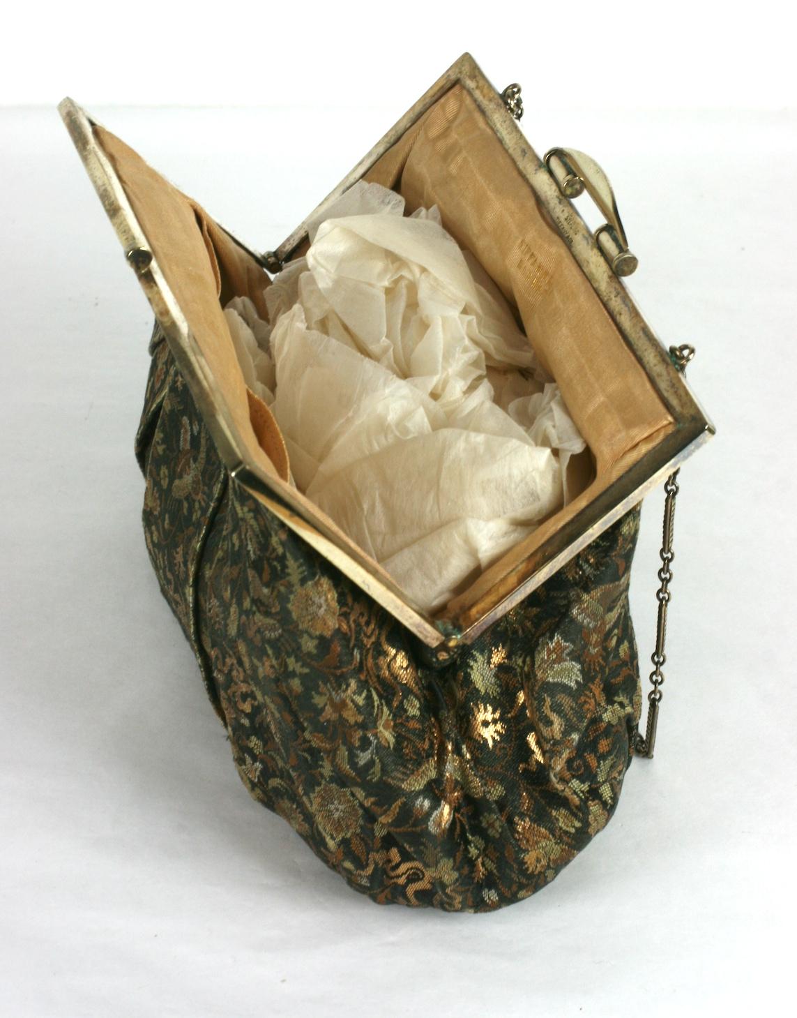 Tiffany and Company Art Deco Chinese Brocade Evening Bag For Sale 1