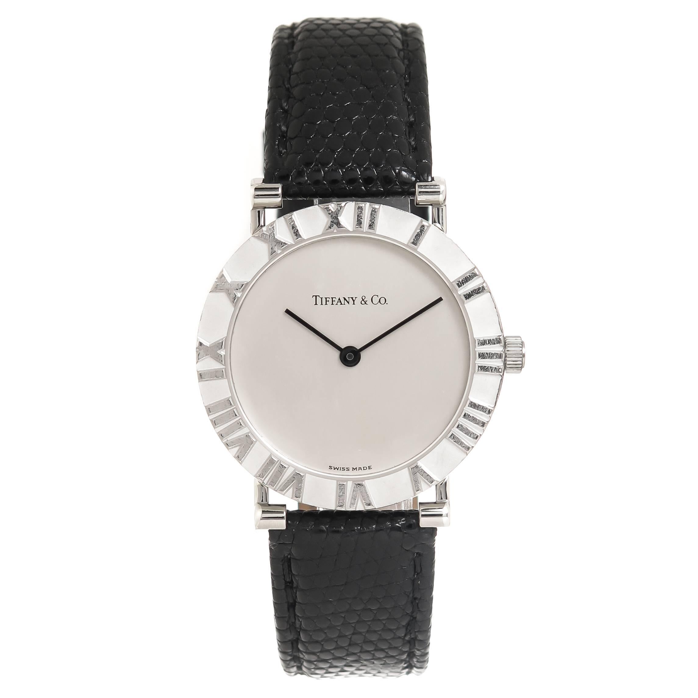 Tiffany & Co. Sterling Silver Atlas Large Quartz Wristwatch