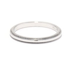 Tiffany and Company Classic Platinum Milgrain Wedding Band