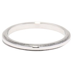 Tiffany and Company Classic Platinum Milgrain Wedding Band