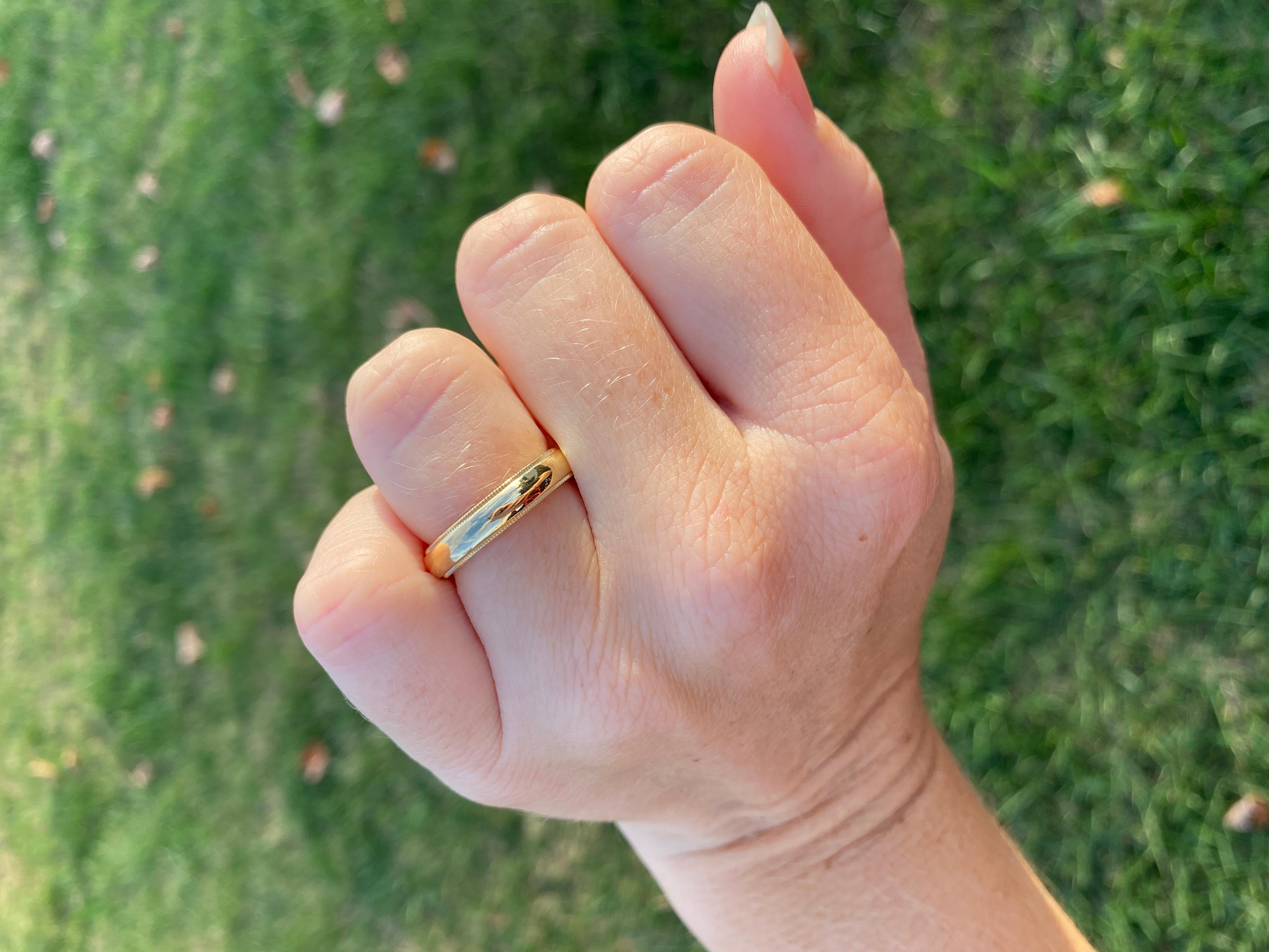 Alliance Tiffany and Company, or jaune 18 carats, taille 6,25 en vente 1