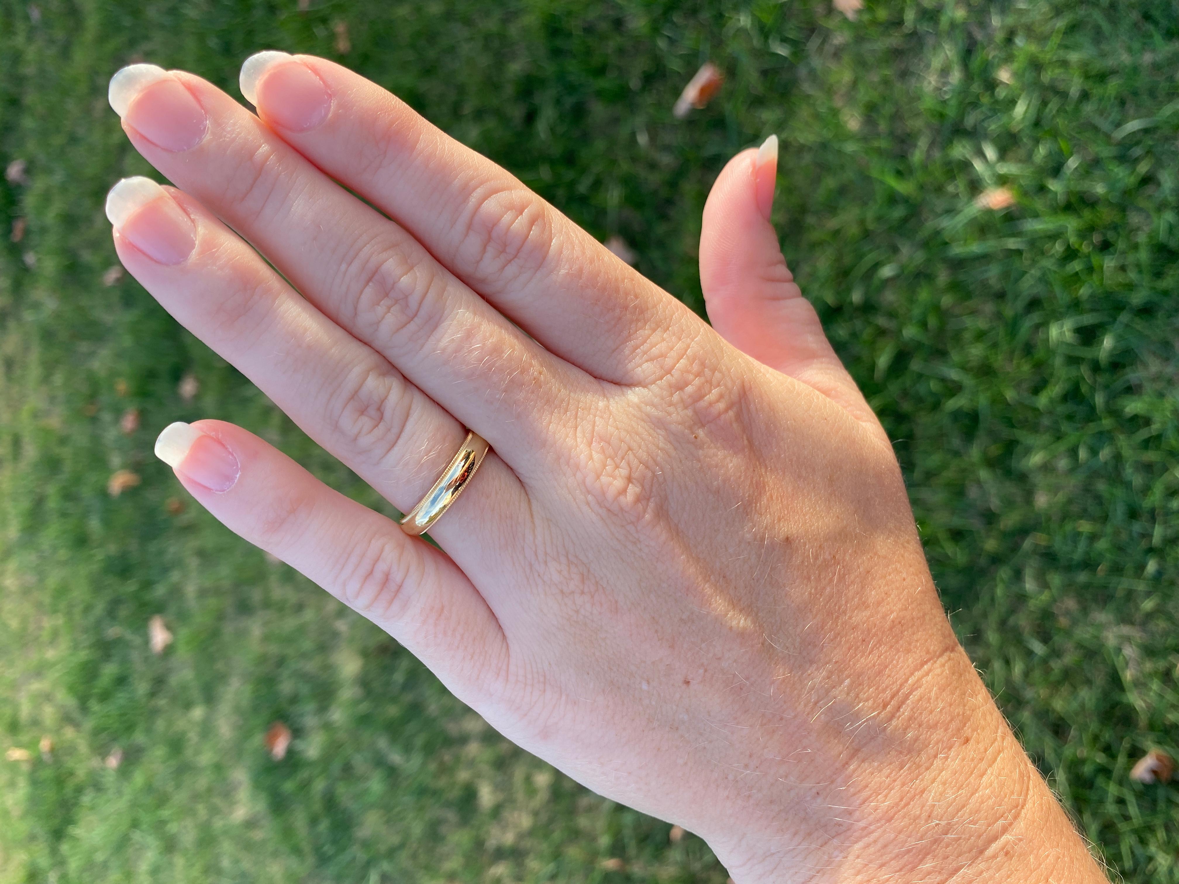 Alliance Tiffany and Company, or jaune 18 carats, taille 6,25 en vente 2