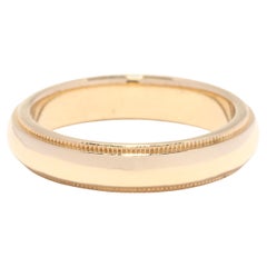 Tiffany and Company Milgrain Wedding Band, 18K Yellow Gold, Ring Size 6.25