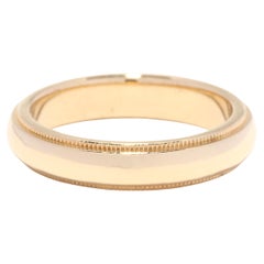 Tiffany and Company Milgrain Wedding Band, 18K Yellow Gold, Ring Size 6.25
