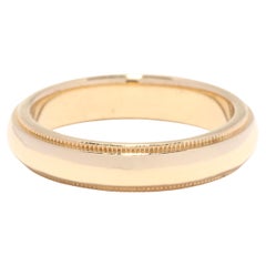 Alianza de boda Tiffany and Company Milgrain, oro amarillo de 18 quilates, tamaño del anillo 6,25