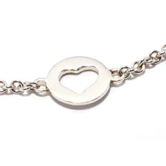 Tiffany and Co. Open Heart Link Chain Bracelet, Sterling Silver