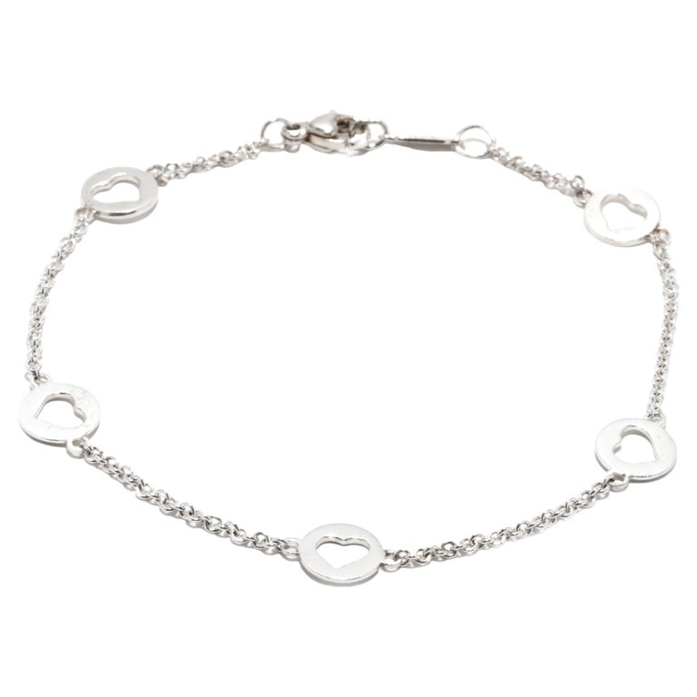 Tiffany and Co. Open Heart Link Chain Bracelet, Sterling Silver For ...