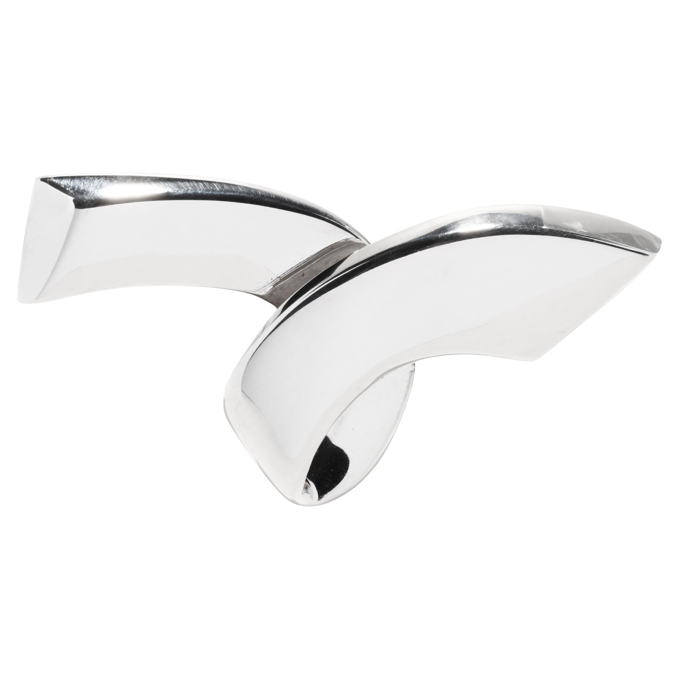 Tiffany and Company Paloma Picasso Large Ribbon Brooch, Sterling Silver