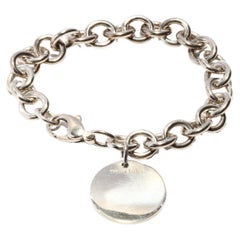 Retro Tiffany and Company Round Charm Bracelet, Sterling Silver