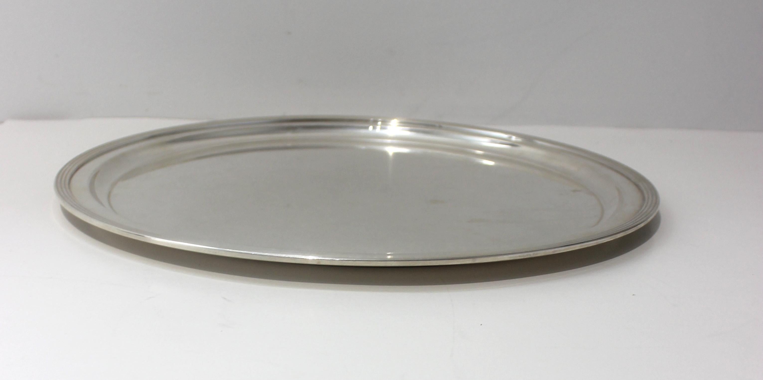 20th Century Tiffany & Co. Round Sterling Silver Tray