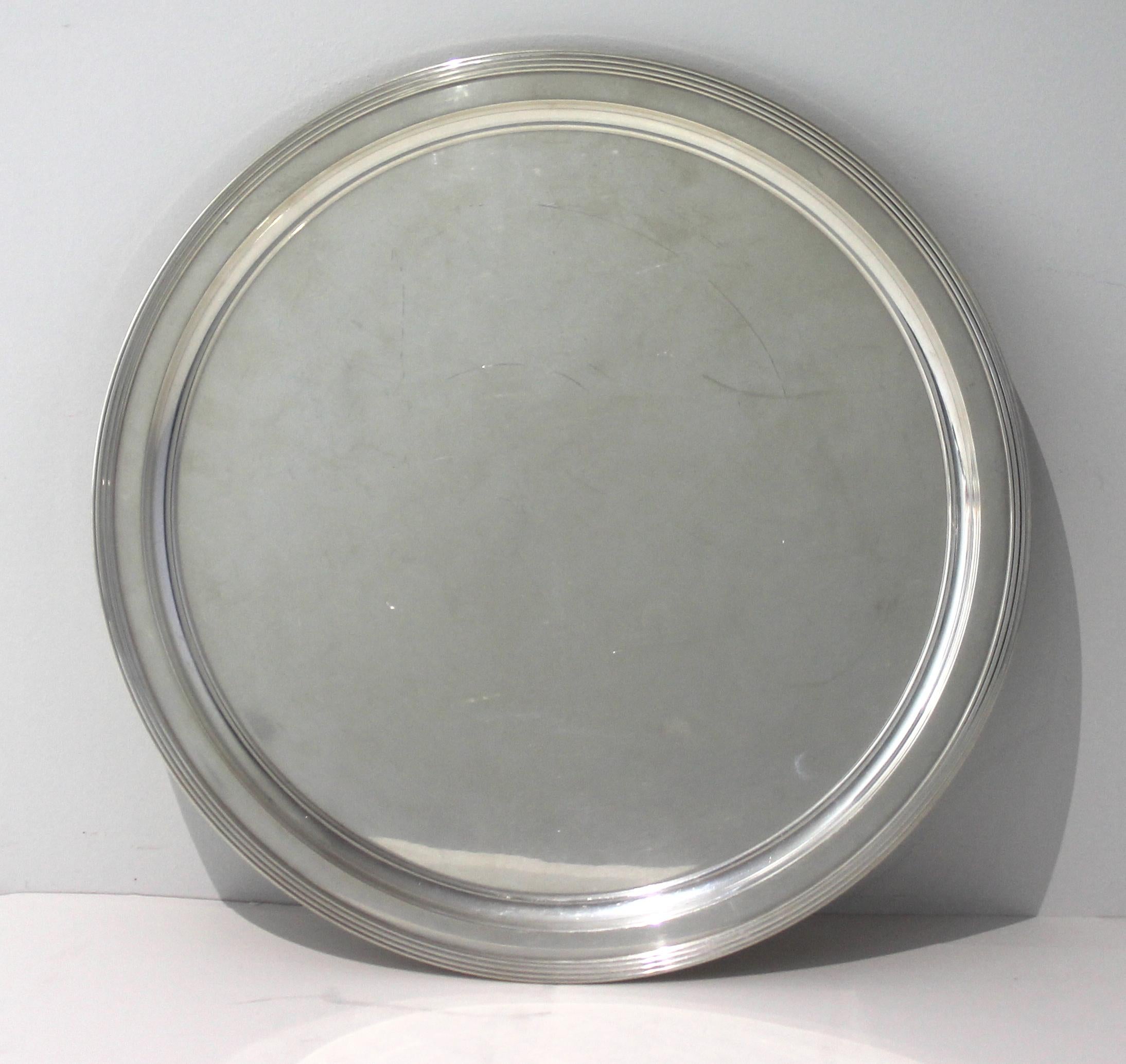 Tiffany & Co. Round Sterling Silver Tray 2