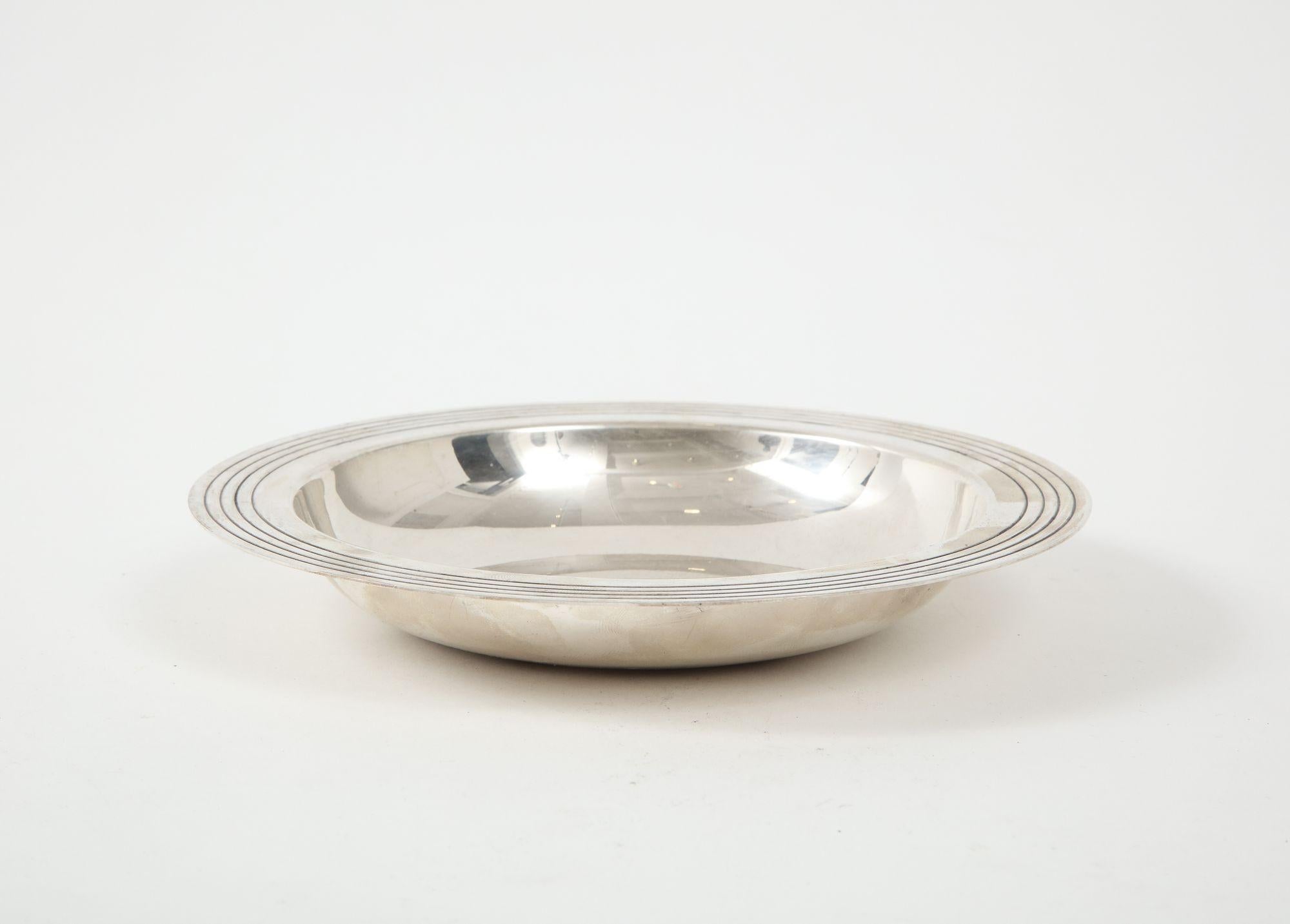 A wonderful signed streamlined Tiffany & Co. sterling silver Art Deco bowl.