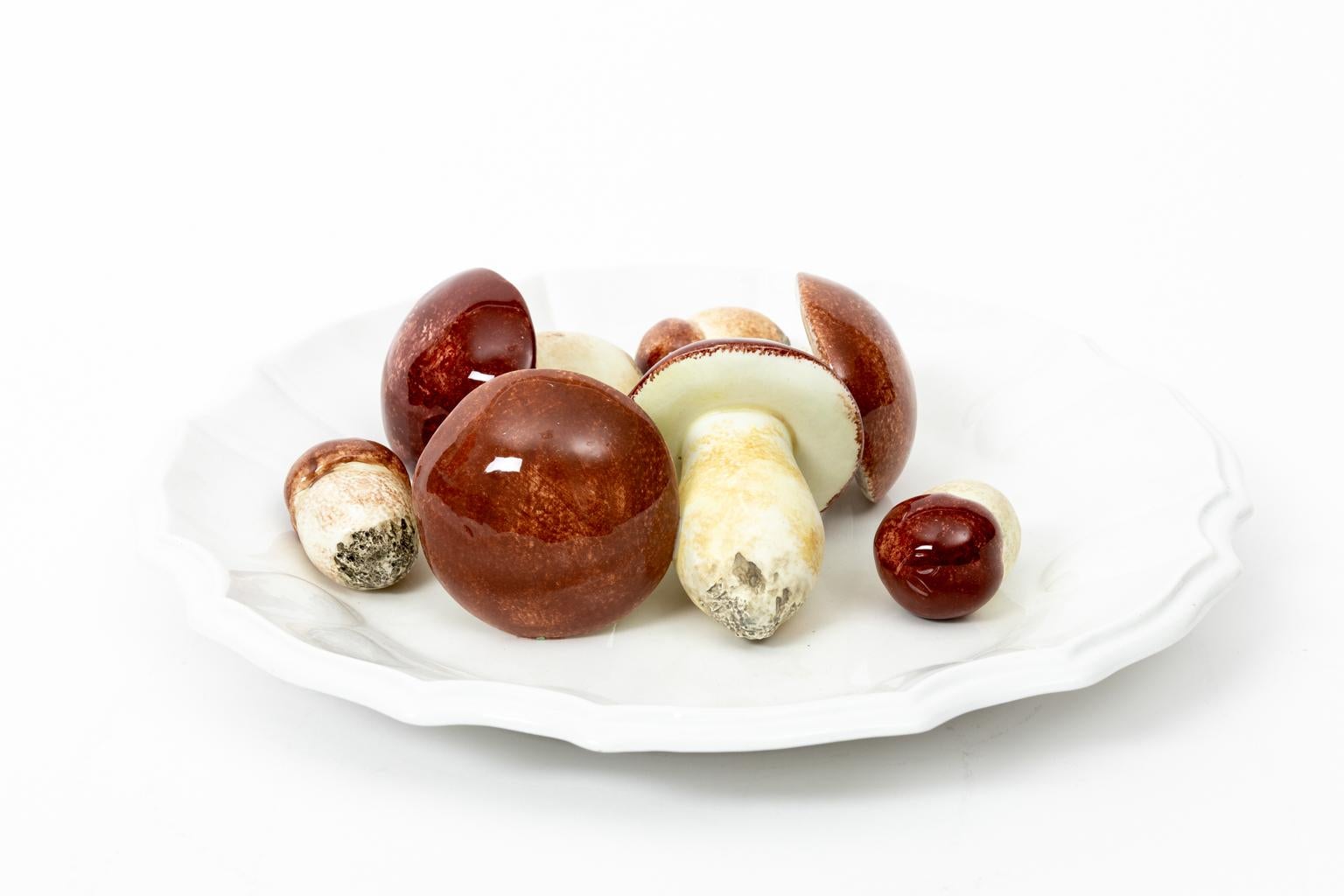 vintage mushroom plates