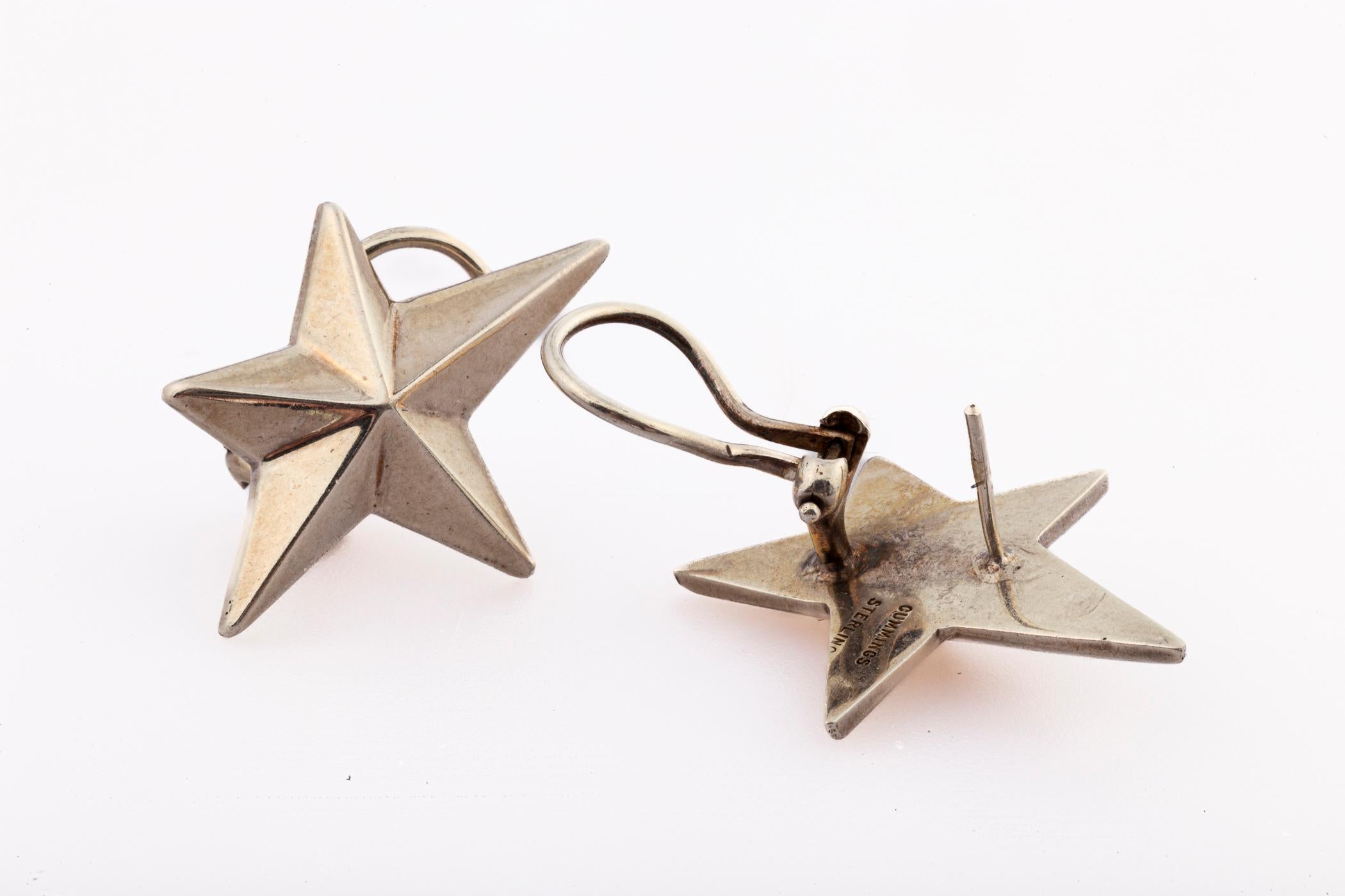 Tiffany Angela Cummings Boucles d'oreilles étoile en argent sterling Unisexe en vente