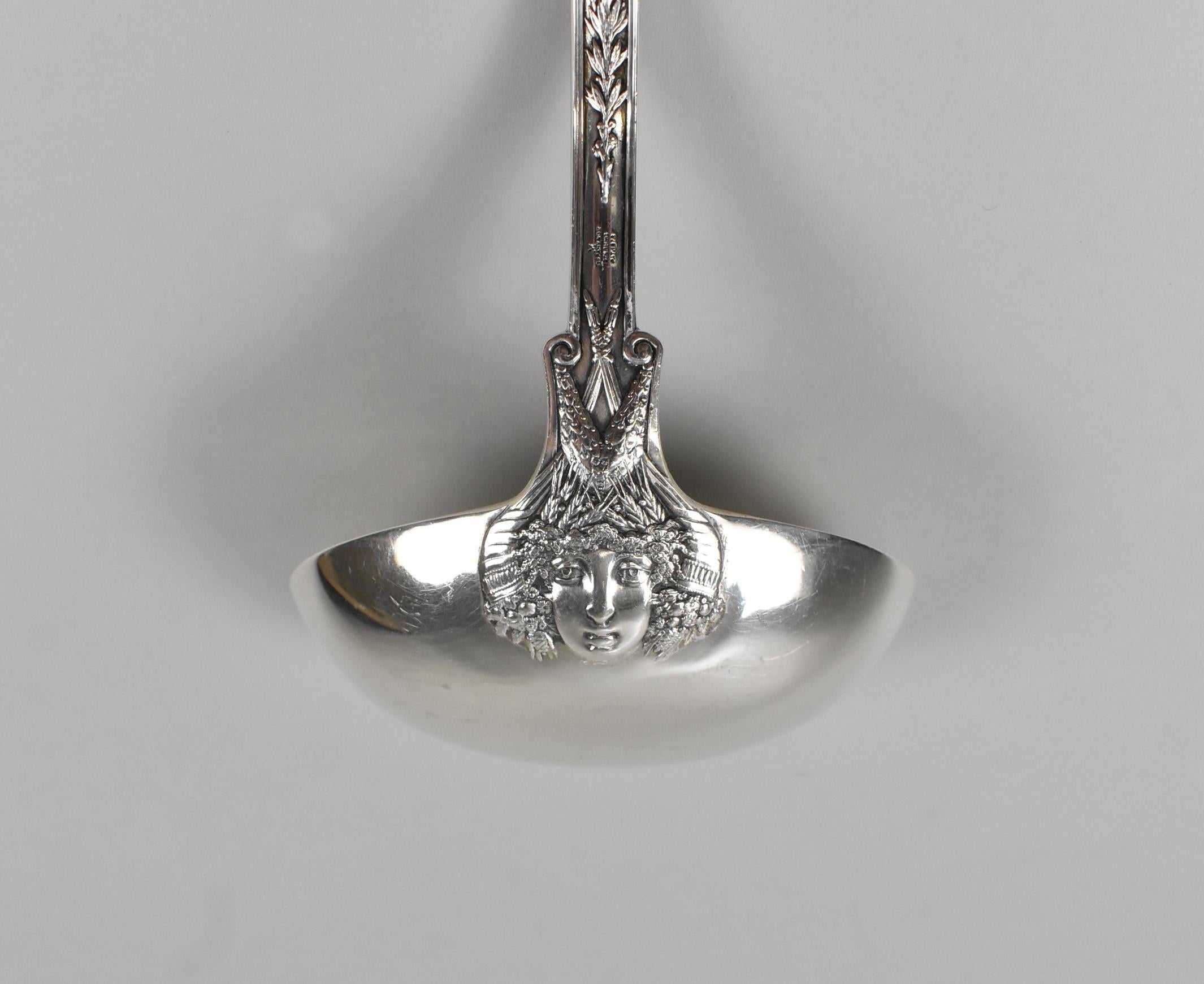 Argent sterling Louche à soupe Tiffany en argent sterling antique de style Olympian
