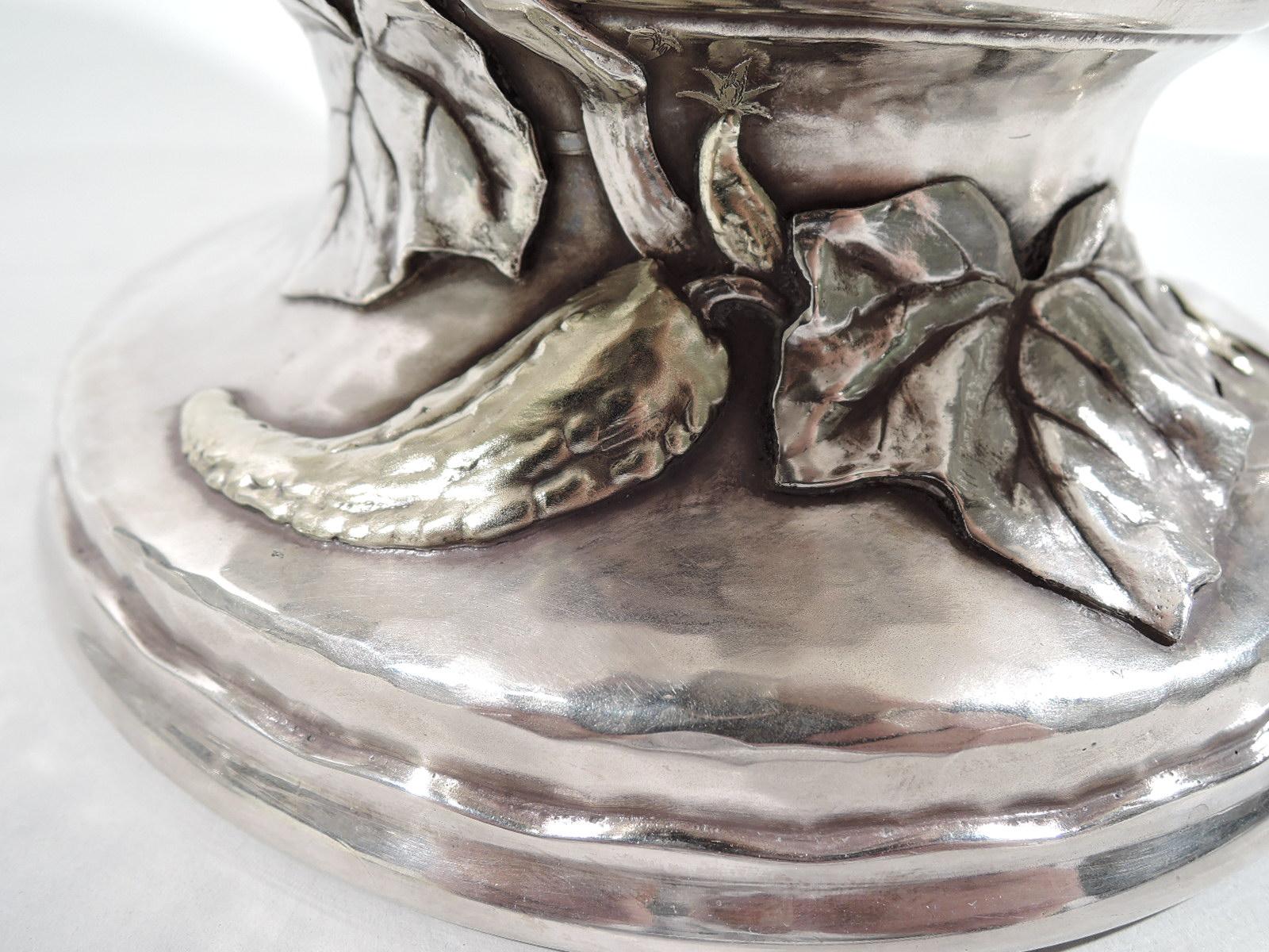 Tiffany & Co. Applied & Hand Hammered Sterling Silver Centerpiece Bowl 3