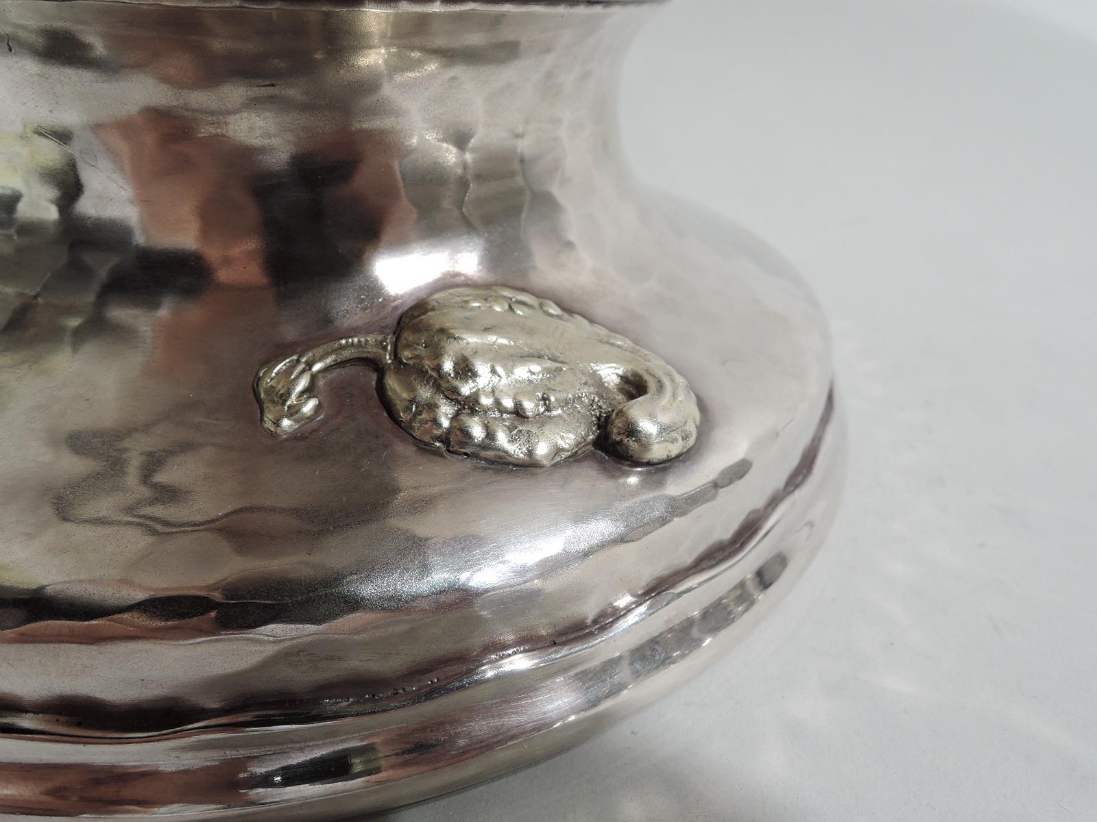 Tiffany & Co. Applied & Hand Hammered Sterling Silver Centerpiece Bowl 4