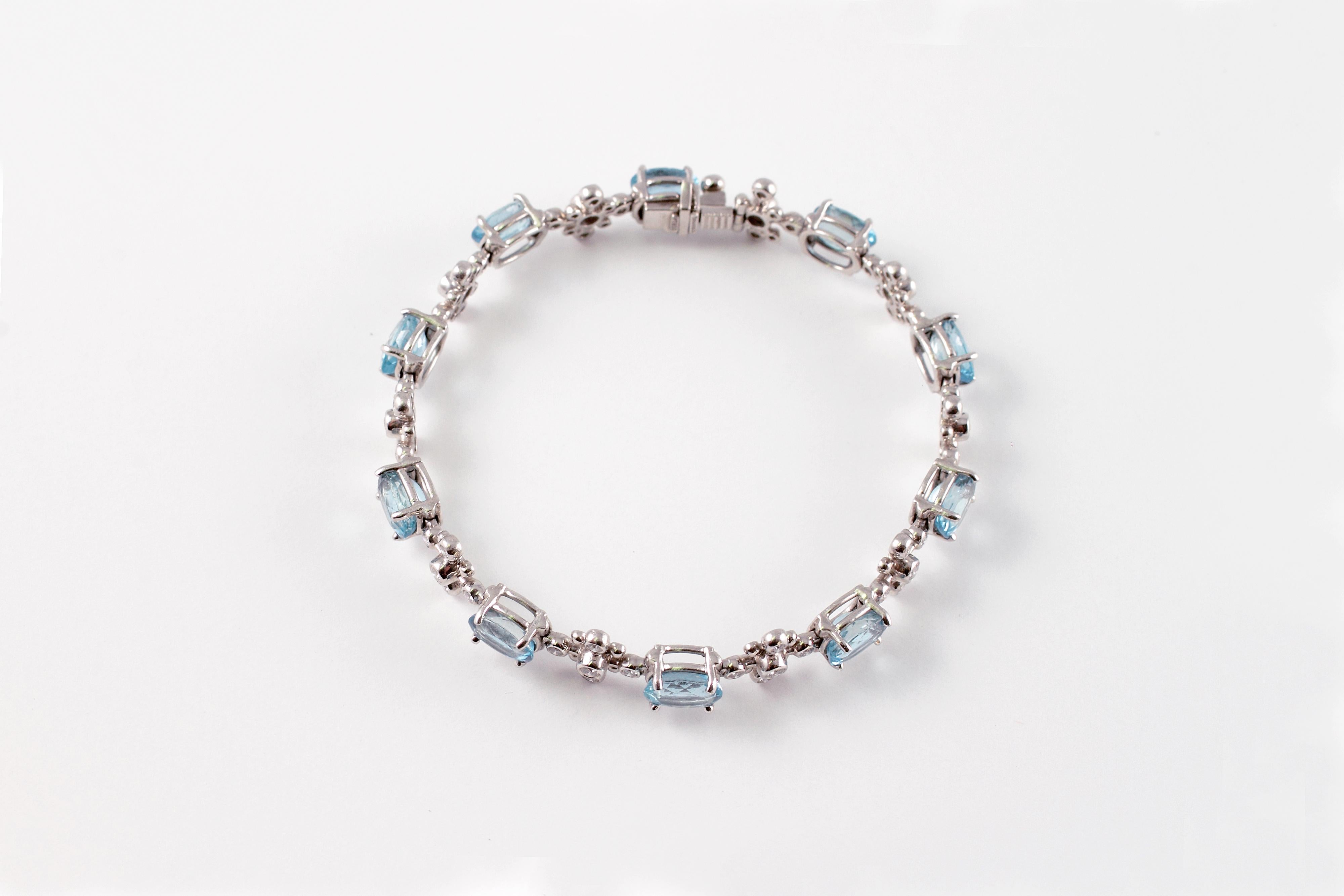 Women's Tiffany & Co. Aquamarine Diamond Bracelet from the 