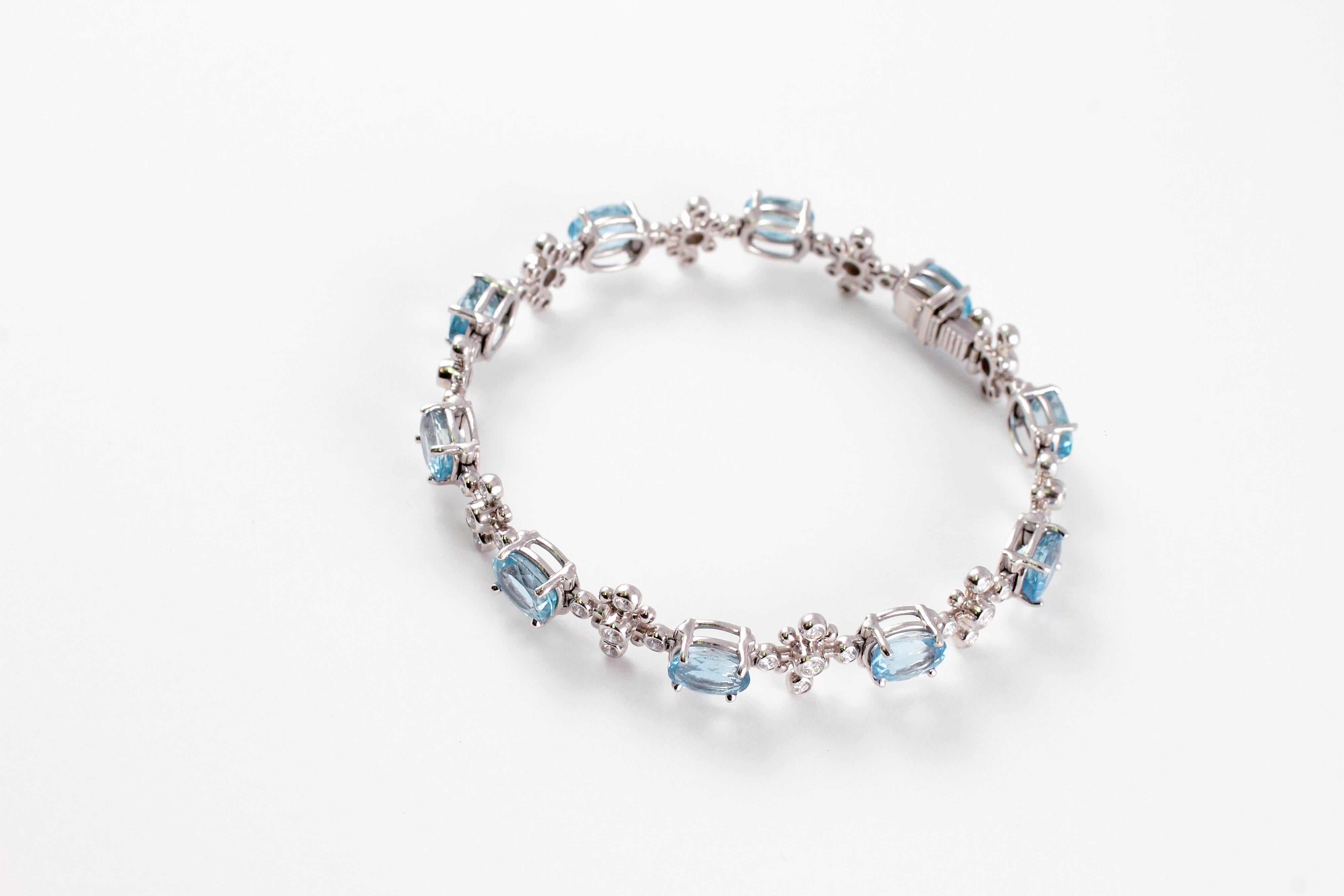 Tiffany & Co. Aquamarine Diamond Bracelet from the 