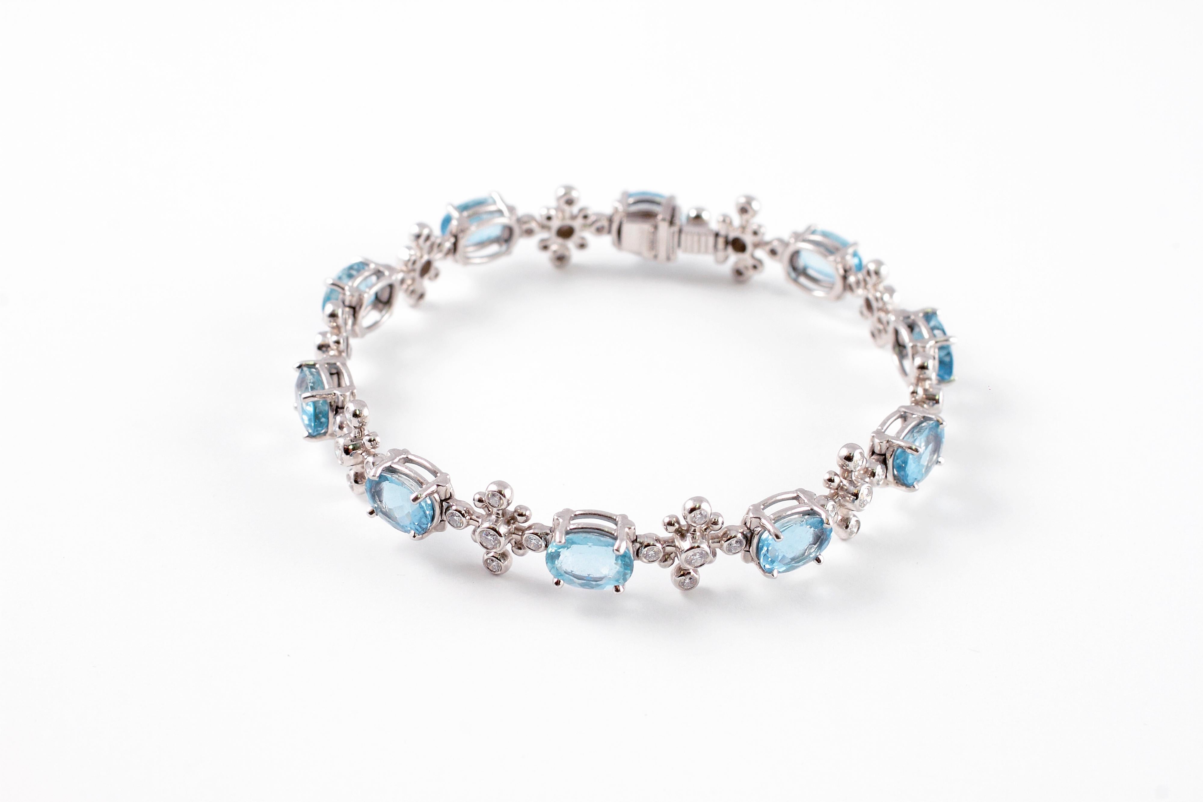 Tiffany & Co. Aquamarine Diamond Bracelet from the 