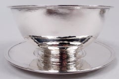 Tiffany Art Deco Craftsman Hand-Hammered Sterling Silver Dessert Set