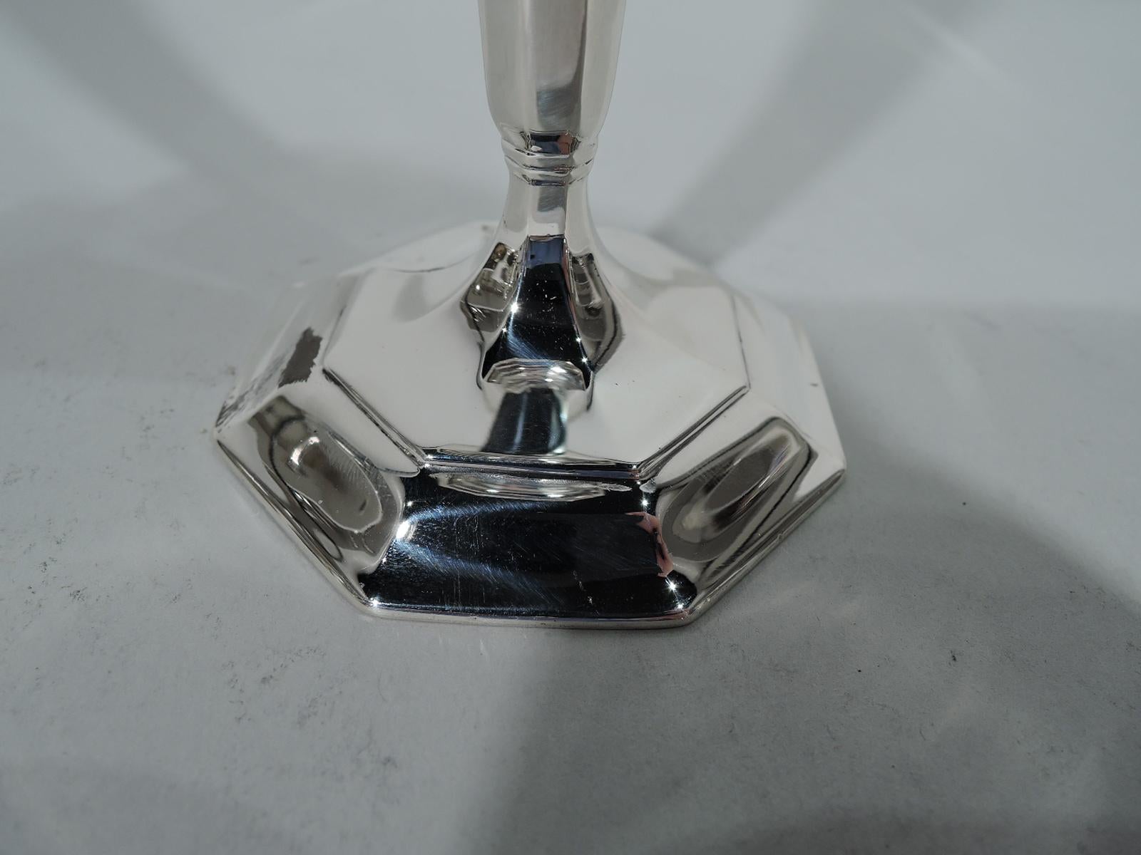 Tiffany Art Deco Modern Sterling Silver Bud Vase In Excellent Condition In New York, NY