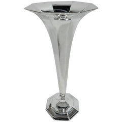 Tiffany Art Deco Modern Sterling Silver Bud Vase