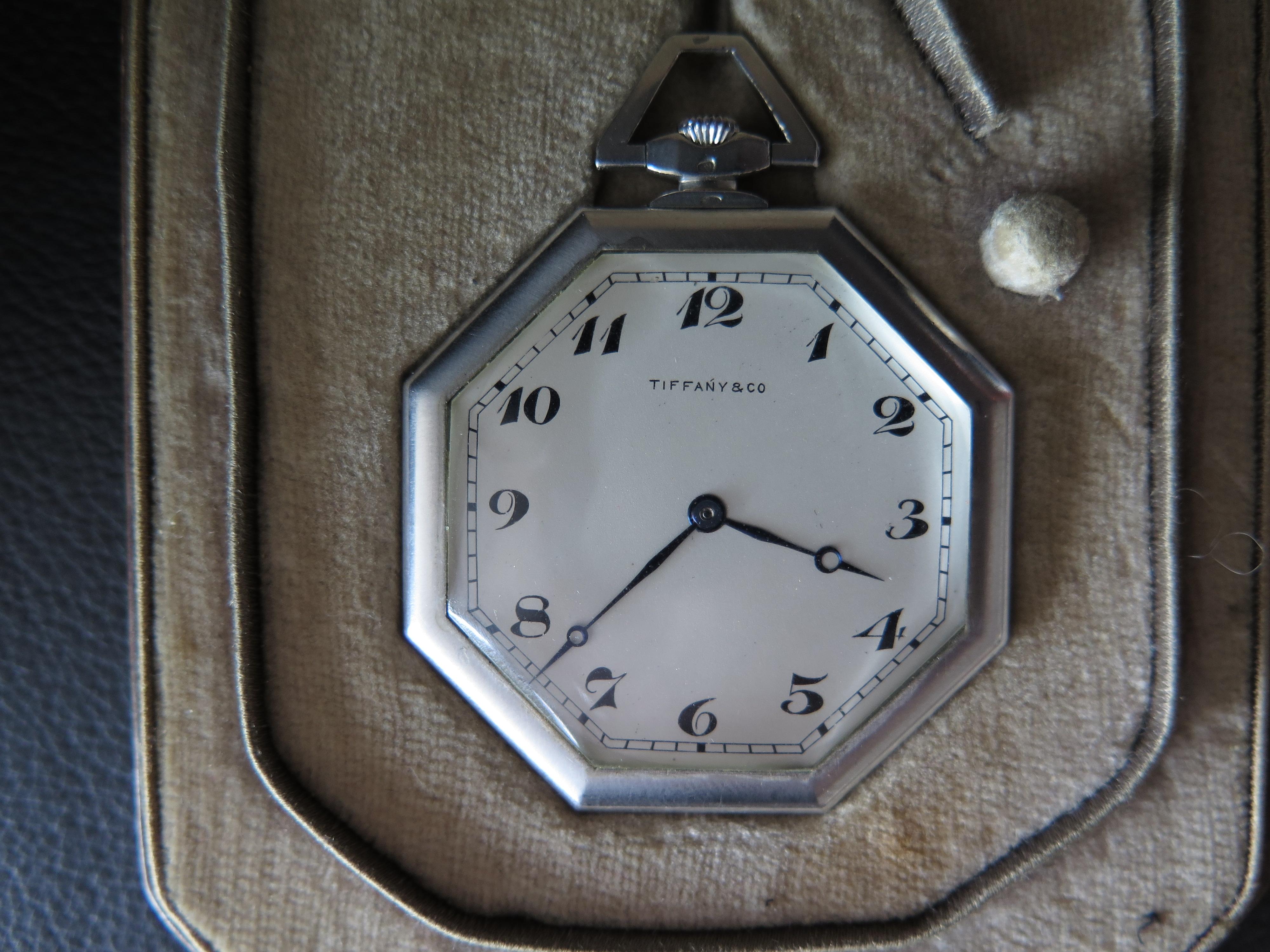 Tiffany Art Deco Pocket Watch By Audemars Piguet For Sale 3