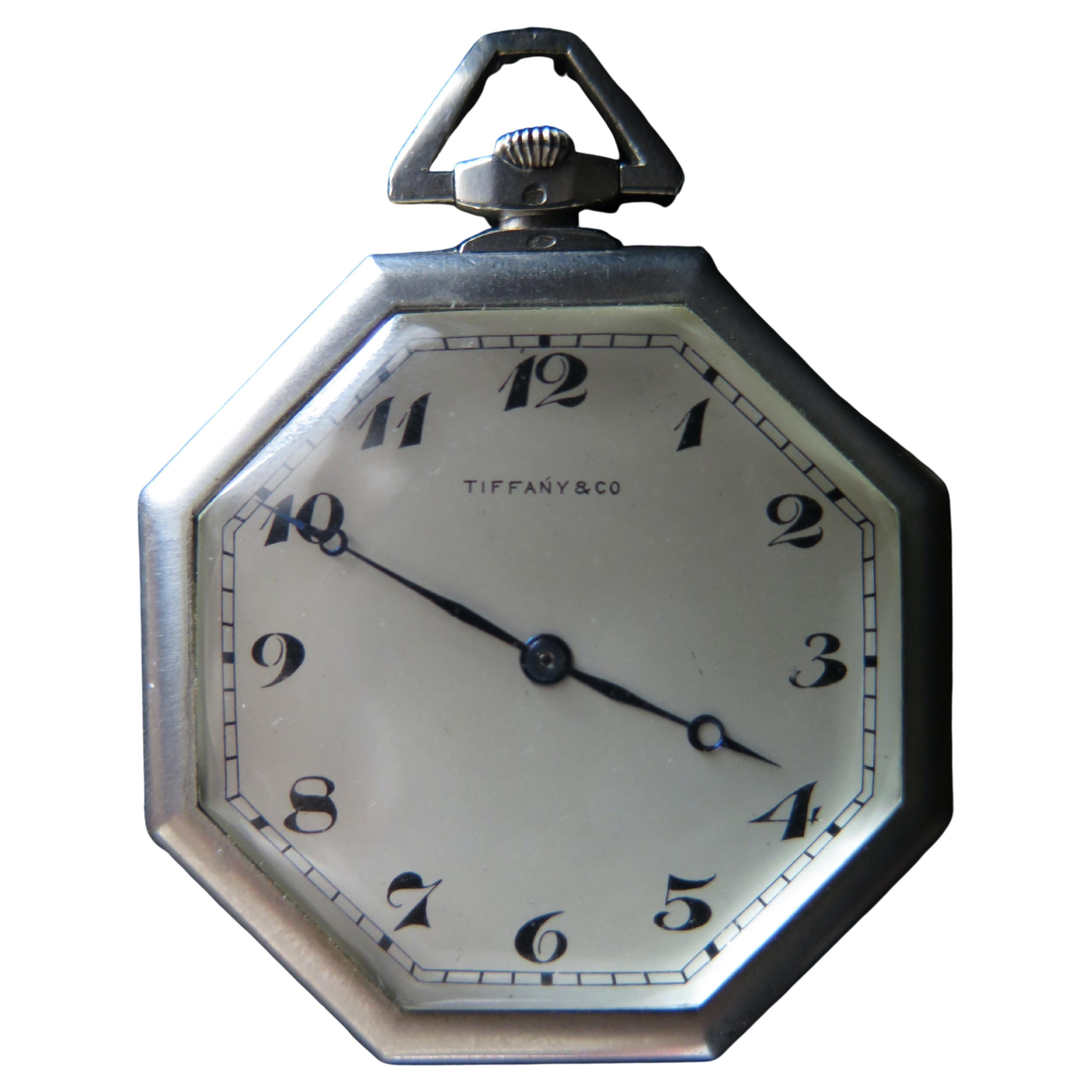 Tiffany Art Deco Pocket Watch By Audemars Piguet For Sale