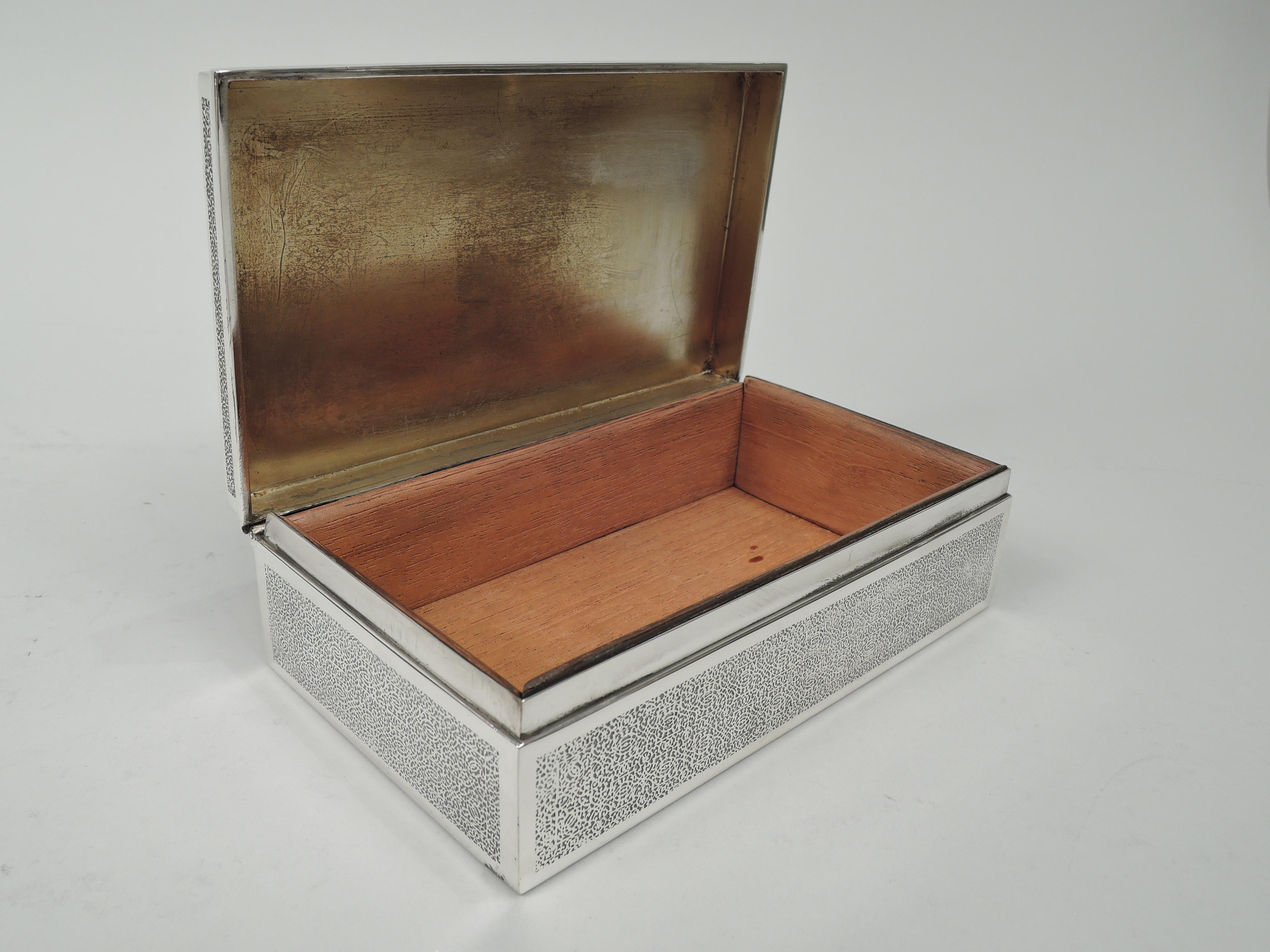 Mid-20th Century Tiffany Art Deco Sterling Silver Box