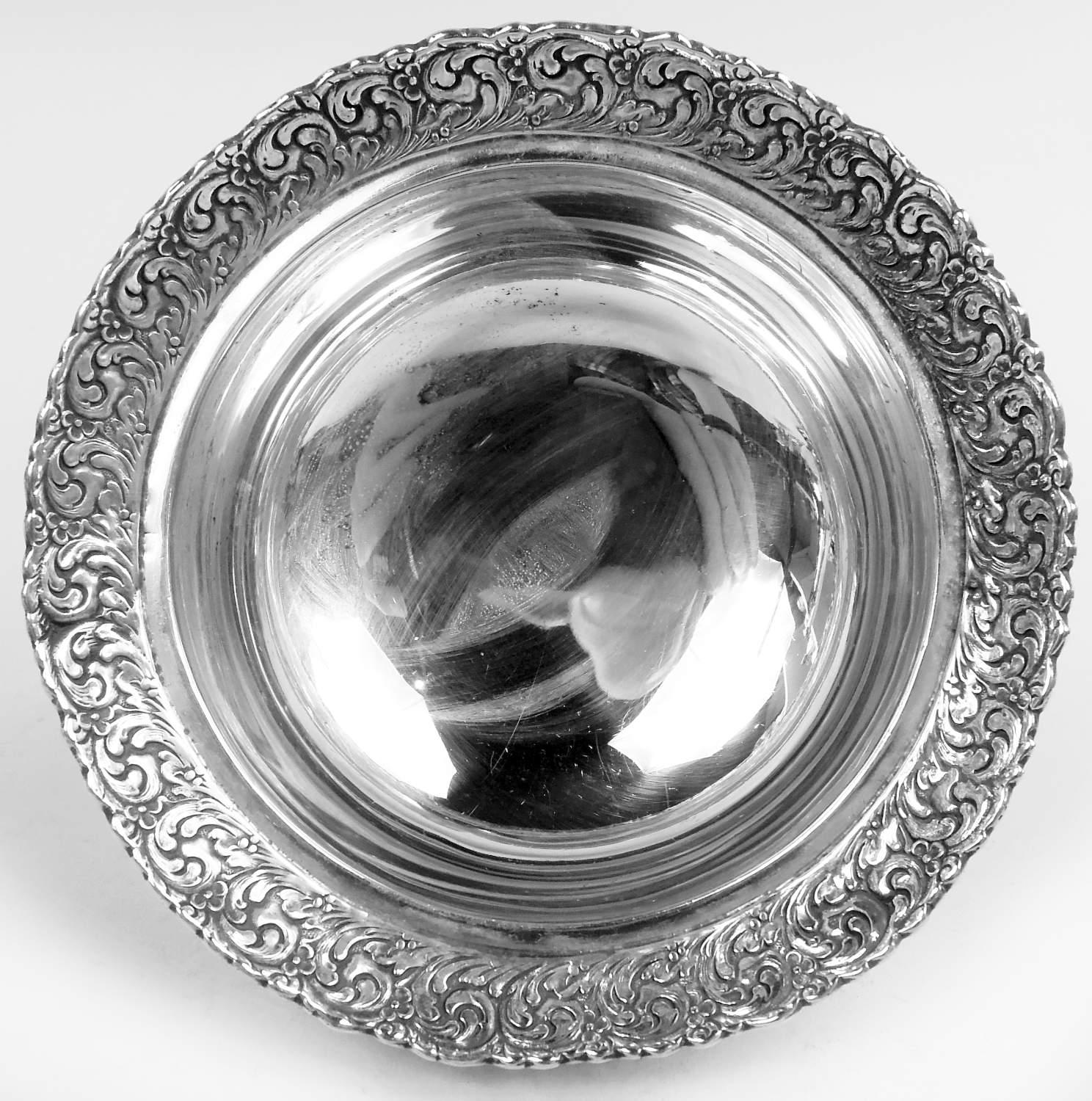 Set da caffè turco in argento massiccio Tiffany Art Nouveau con 3 pezzi su vassoio in vendita 5