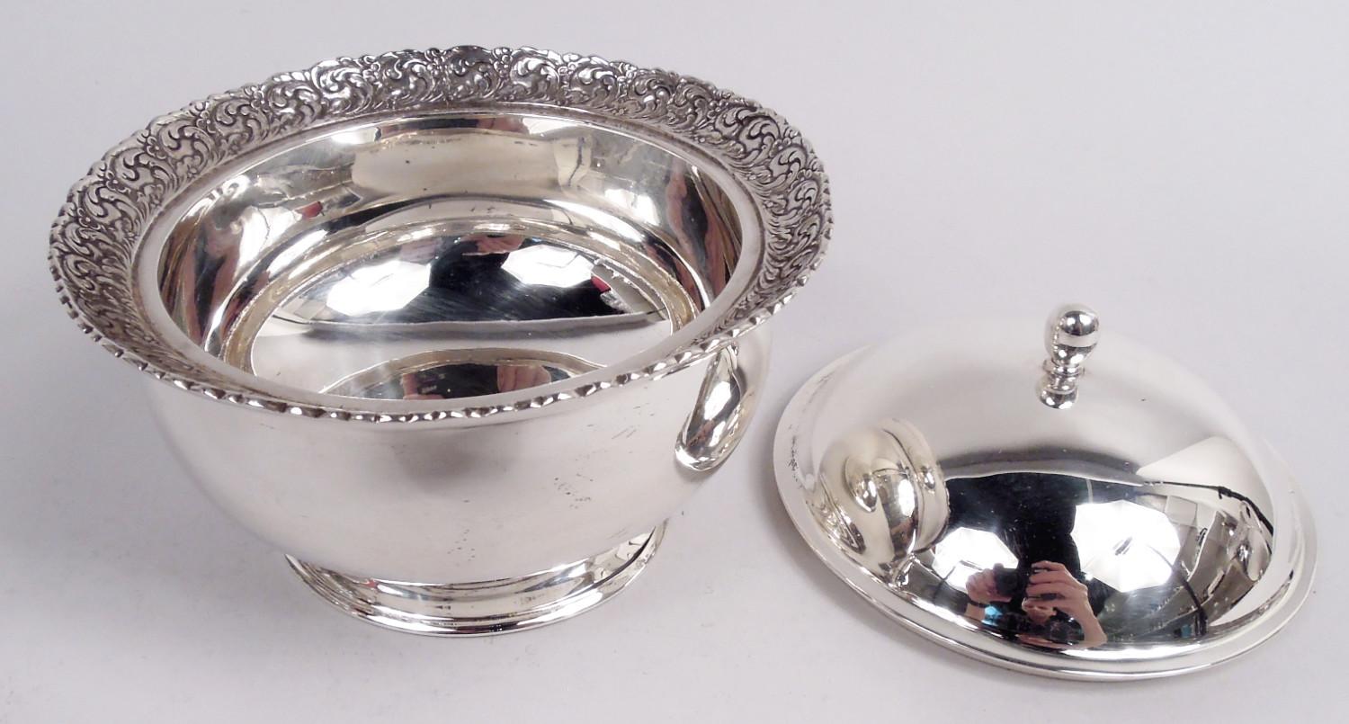 Set da caffè turco in argento massiccio Tiffany Art Nouveau con 3 pezzi su vassoio in vendita 3