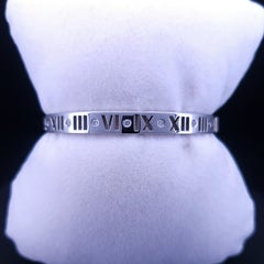 Bracelet à charnières Tiffany Atlas en or blanc 18 carats, serti de diamants