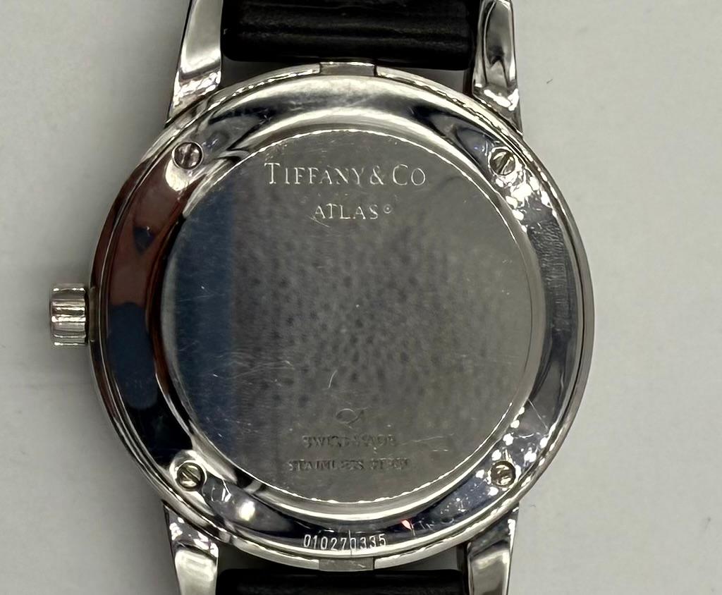 Tiffany Atlas Stainless Steel Wristwatch Large Size For Sale 8