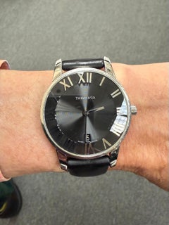Tiffany Atlas Stainless Steel Wristwatch Large Size