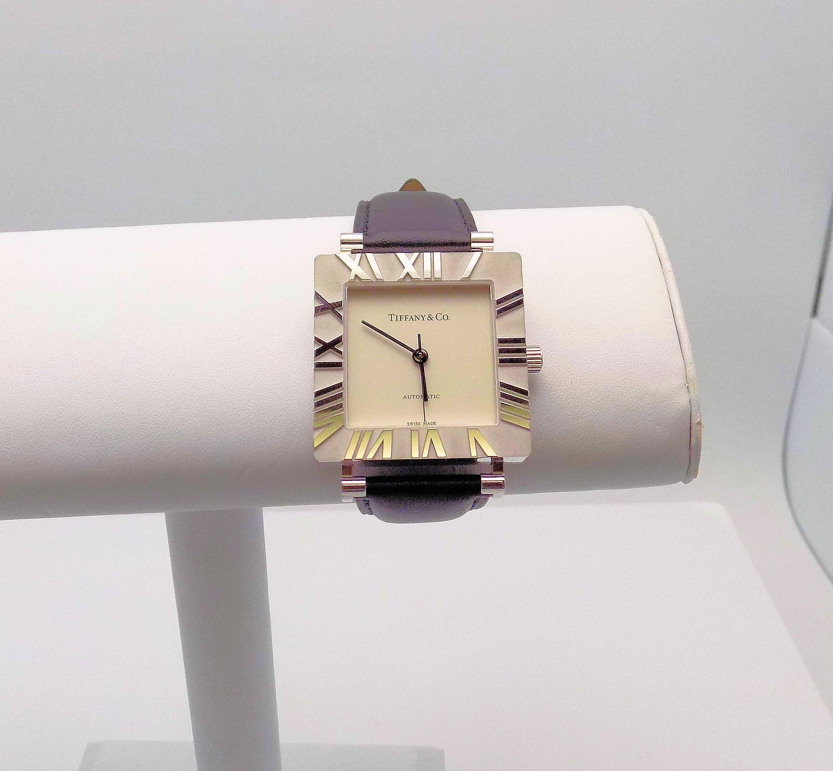 Tiffany & Co. Sterling Silver Atlas Automatic Wristwatch 1